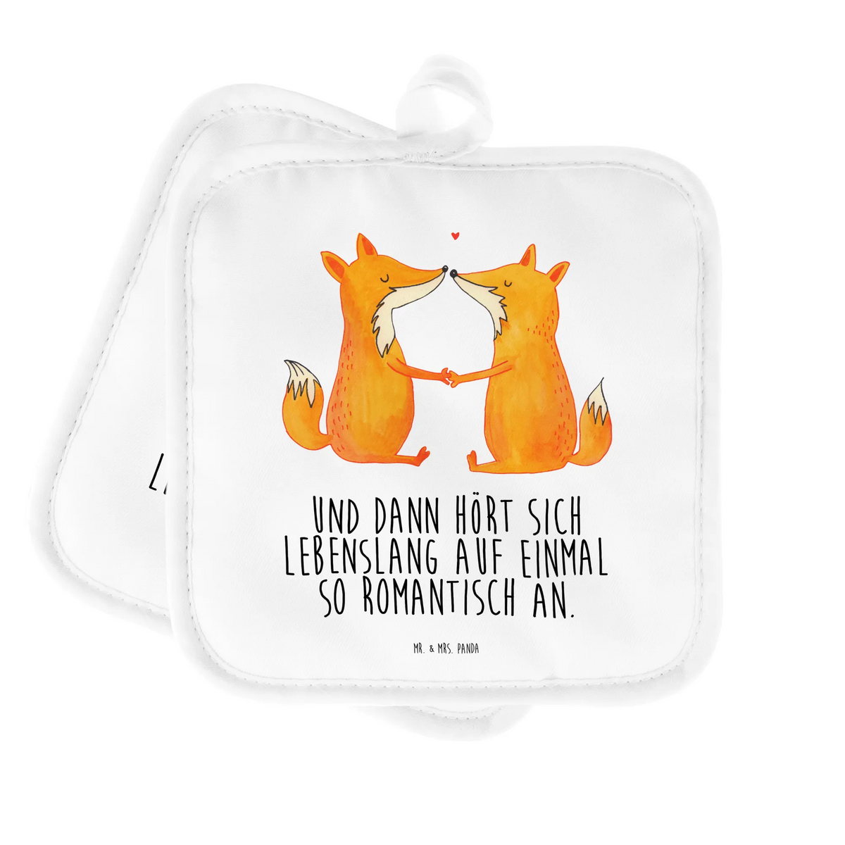 2er Set Topflappen  Füchse Liebe Topflappen Set, Ofenlappen, Topfuntersetzer, Zwei Topflappen, Doppel Topflappen, 2er Set Topflappen, Topflappen im Doppelpack, Topflappen 2er Set, topfhalter, Kochlappen, Topflappen, Topflappenset, Fuchs, Partner, Ehefrau, Fox, Liebespaar, Füchse, Paar, Ehe, Freundin, Liebe, Verlobte, Ehemann, Freund, Liebesbeweis
