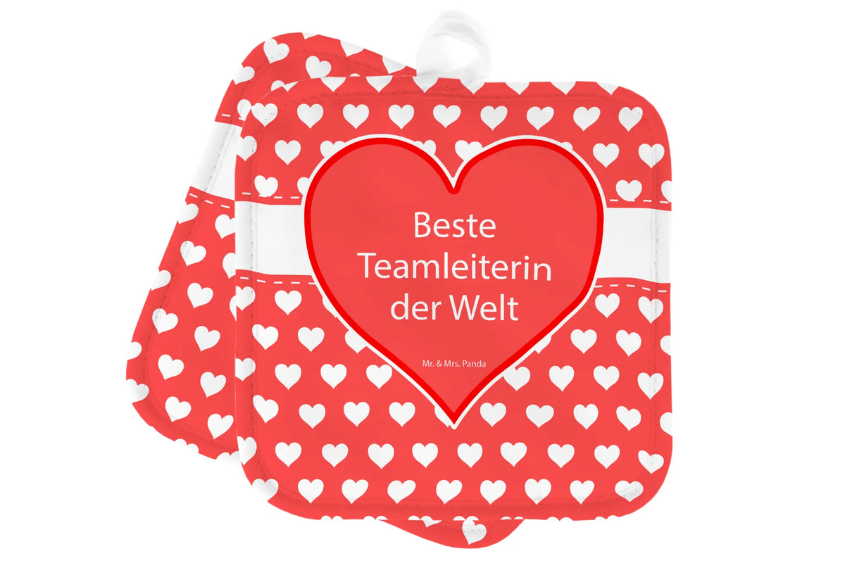 2er Set Topflappen  Teamleiterin Topfuntersetzer, Zwei Topflappen, Kochlappen, Topflappen, Topflappen im Doppelpack, Topflappenset, Ofenlappen, 2er Set Topflappen, topfhalter, Topflappen Set, Topflappen 2er Set, Doppel Topflappen, Herz Liebe Verliebt Dankeschön Geburtstag Bester Beste Bedanken