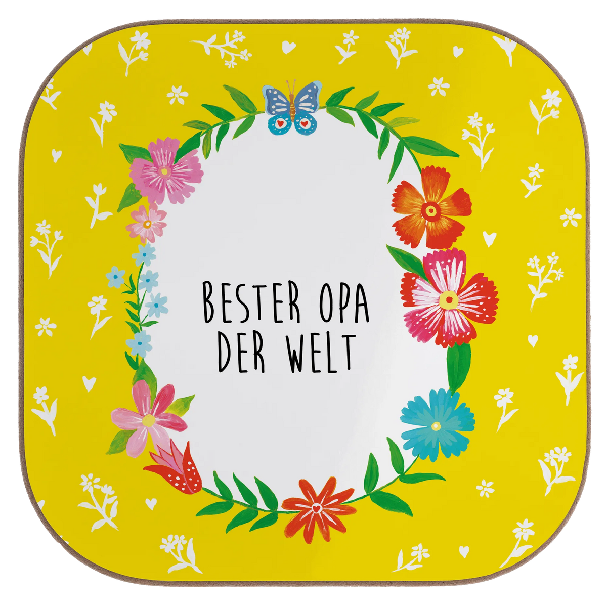 Square coaster Opa Flowers Love Flower