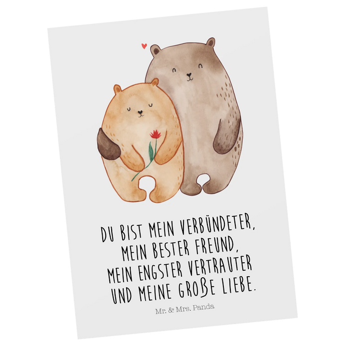 Postcard Bears in love