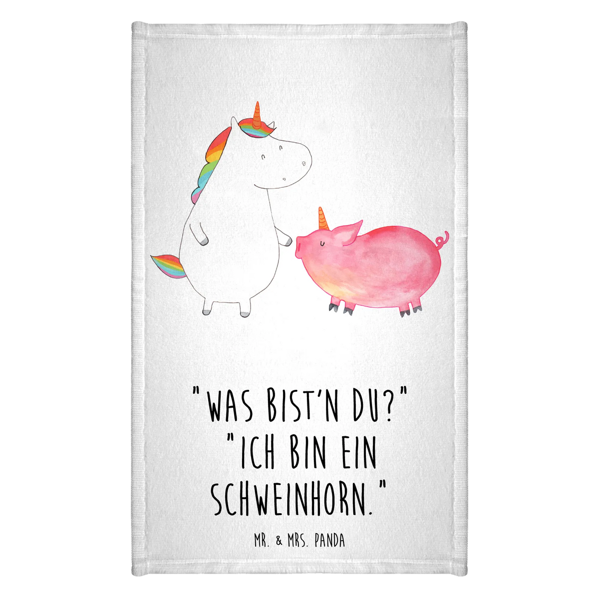 Gästehandtuch Einhorn Schwein