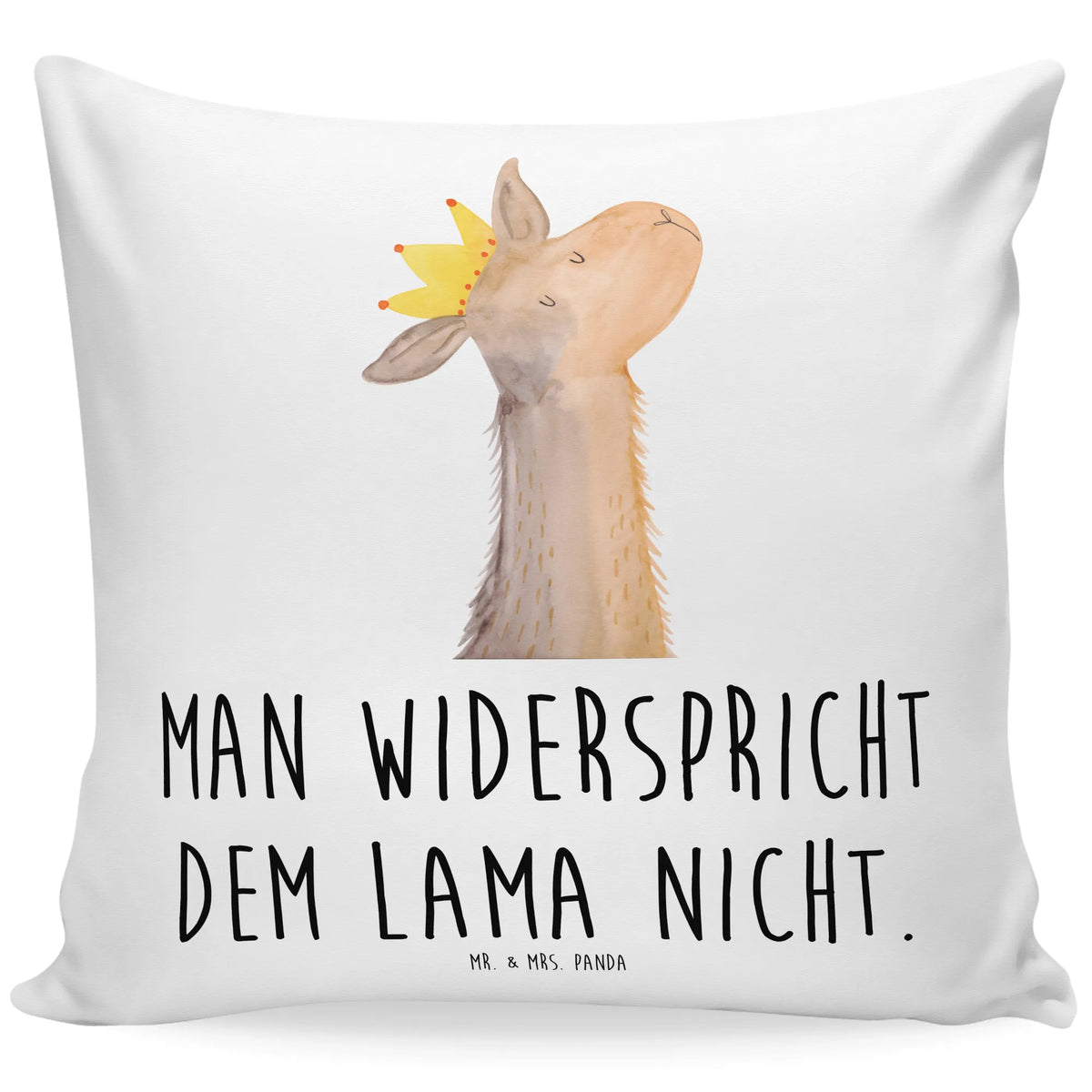 40x40 Kissen Lamakopf König