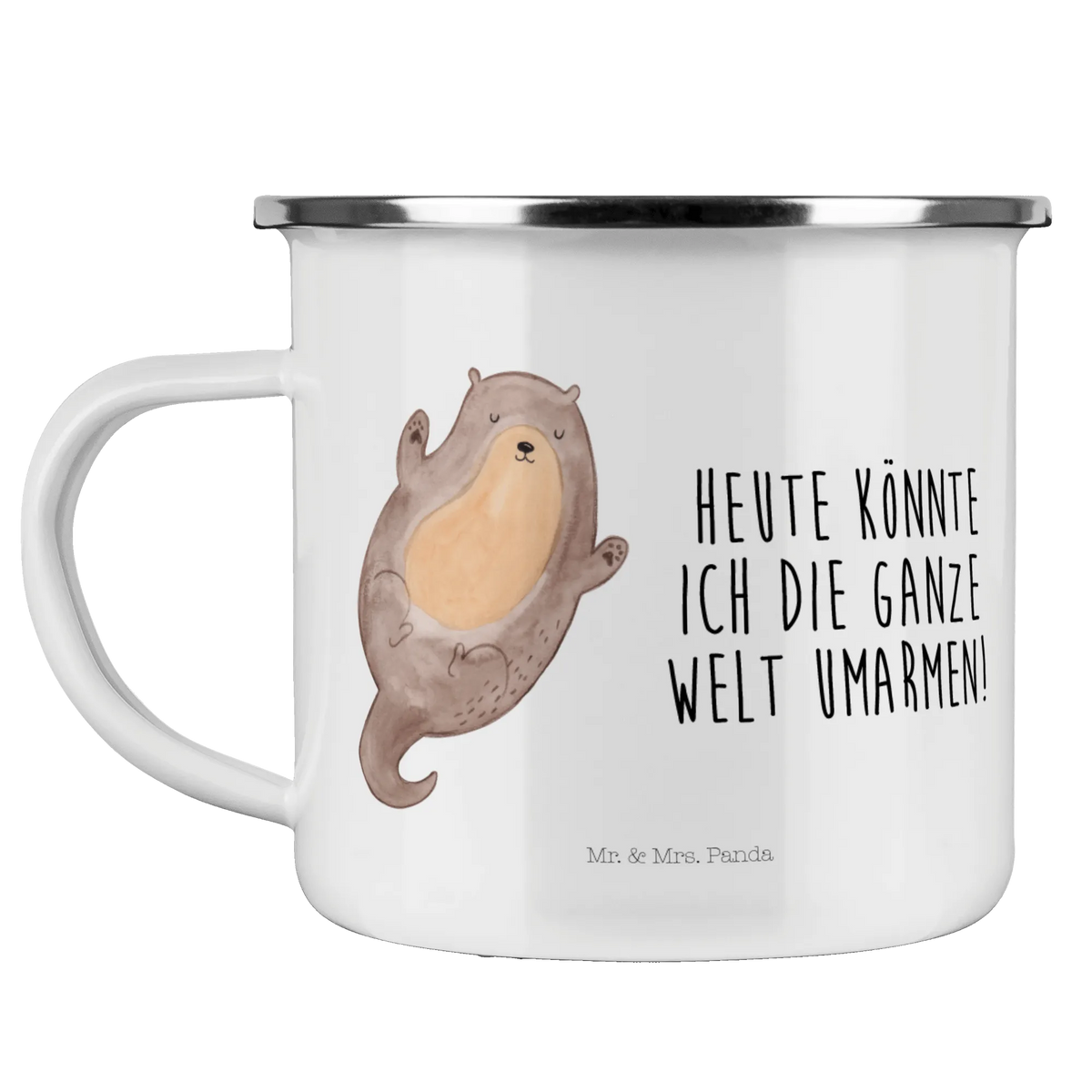 Camping Emaille Tasse Otter Umarmen Outdoor Tasse, Motivtasse, Tasse Emaille, Emaille Tasse, emaillebecher, Blechtasse, Kaffeepott, Campingbecher, Reisebecher, wandertasse, reisetasse, Emailletasse, Teetasse, outdoortasse, blechbecher, Campingtasse, Outdoor Becher, Haferl, Teebecher, Emaille Becher, wanderbecher, metallbecher, Pott, becher emaille, Otter, Seeotter, Fischotter, Otter Seeotter See Otter