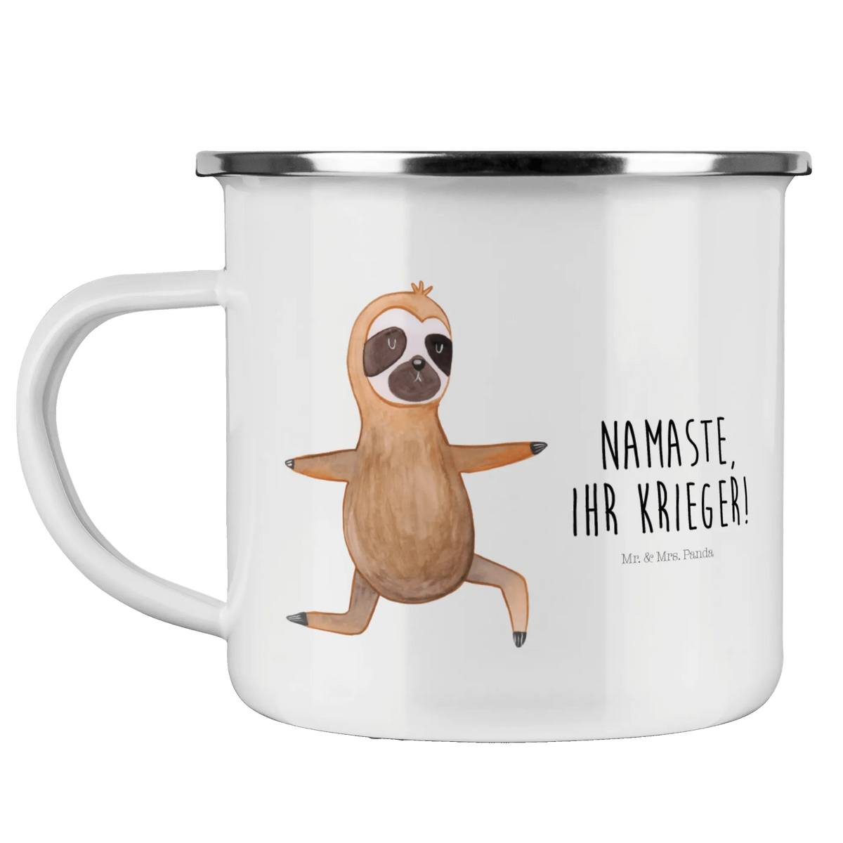 Camping Emaille Tasse Faultier Yoga Campingtasse, Blechtasse, wanderbecher, Kaffeepott, Teebecher, Outdoor Becher, wandertasse, Emaille Tasse, Emailletasse, Haferl, Campingbecher, reisetasse, Emaille Becher, Pott, metallbecher, Teetasse, becher emaille, blechbecher, Outdoor Tasse, Motivtasse, emaillebecher, Tasse Emaille, Reisebecher, outdoortasse, Faultier Deko, Faultier, Faultier Geschenk, Namaste, faul, Lieblingstier, Faultiere, Gelassenheit, Yogaübungen, Yoga, Entspannung, Krieger, Atmung, Meditation