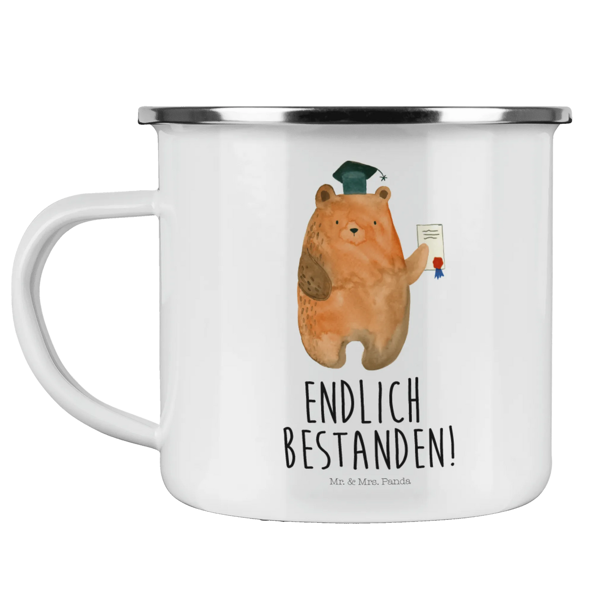 Camping Emaille Tasse Bär Prüfung Emaille Becher, wandertasse, Tasse Emaille, blechbecher, becher emaille, Haferl, Teebecher, emaillebecher, reisetasse, metallbecher, Campingbecher, Pott, outdoortasse, Reisebecher, Teetasse, Outdoor Tasse, Kaffeepott, Campingtasse, Motivtasse, Emaille Tasse, Emailletasse, Outdoor Becher, Blechtasse, wanderbecher, Teddy, Bär, Teddybär, Abschlusszeugnis, Prüfung Bestanden, Prüfungen, Abitur, Zeugnis, Abschluss