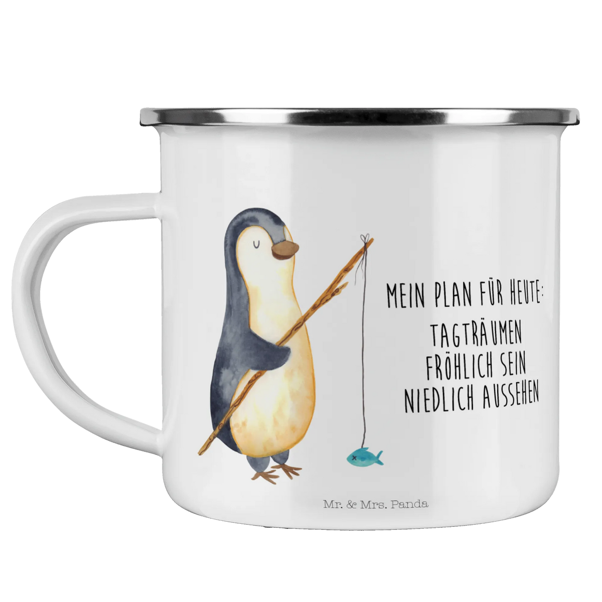 Camping Emaille Tasse Pinguin Angler blechbecher, Pott, wandertasse, Teebecher, wanderbecher, becher emaille, metallbecher, reisetasse, Kaffeepott, Reisebecher, emaillebecher, Emailletasse, Emaille Tasse, Outdoor Becher, Motivtasse, Outdoor Tasse, Blechtasse, Teetasse, Campingtasse, Tasse Emaille, Emaille Becher, Haferl, outdoortasse, Campingbecher, Pinguin, Angler, Freundinnen, Geschenk, Plan, Pinguine, Tagesplan, Hobby, Planer, Angeln, Tagträume, Geschenkidee, Neustart, Urlaub, Wochenende, Motivation
