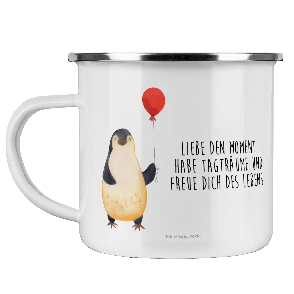Camping Emaille Tasse Pinguin Luftballon Motivtasse, emaillebecher, Outdoor Tasse, metallbecher, Campingbecher, Campingtasse, Teetasse, Blechtasse, Kaffeepott, Emaille Becher, wanderbecher, Reisebecher, Tasse Emaille, Teebecher, reisetasse, Pott, outdoortasse, blechbecher, wandertasse, Haferl, becher emaille, Emailletasse, Outdoor Becher, Emaille Tasse, Pinguin, Tagträume, Motivation, Lebenslust, Liebe, Luftballon, Pinguine, Glück, Geschenkidee, Neustart, Neues Leben, Geschenk Freundin, Beste Freundin