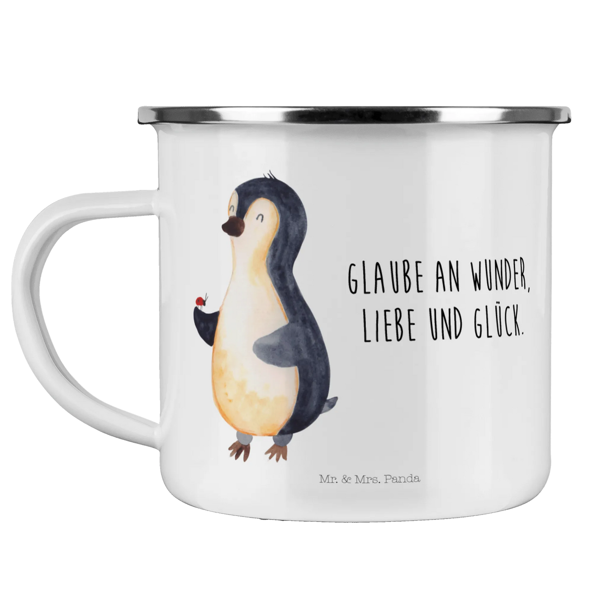 Camping Emaille Tasse Pinguin Marienkäfer metallbecher, Teetasse, Teebecher, blechbecher, Pott, reisetasse, Emailletasse, Blechtasse, Motivtasse, emaillebecher, becher emaille, Outdoor Becher, Emaille Becher, Reisebecher, Outdoor Tasse, Tasse Emaille, wandertasse, wanderbecher, Haferl, outdoortasse, Campingtasse, Emaille Tasse, Campingbecher, Kaffeepott, Pinguin, Liebe, Lebensfreude, Pinguine, Glück, Freude, Wunder, Marienkäfer