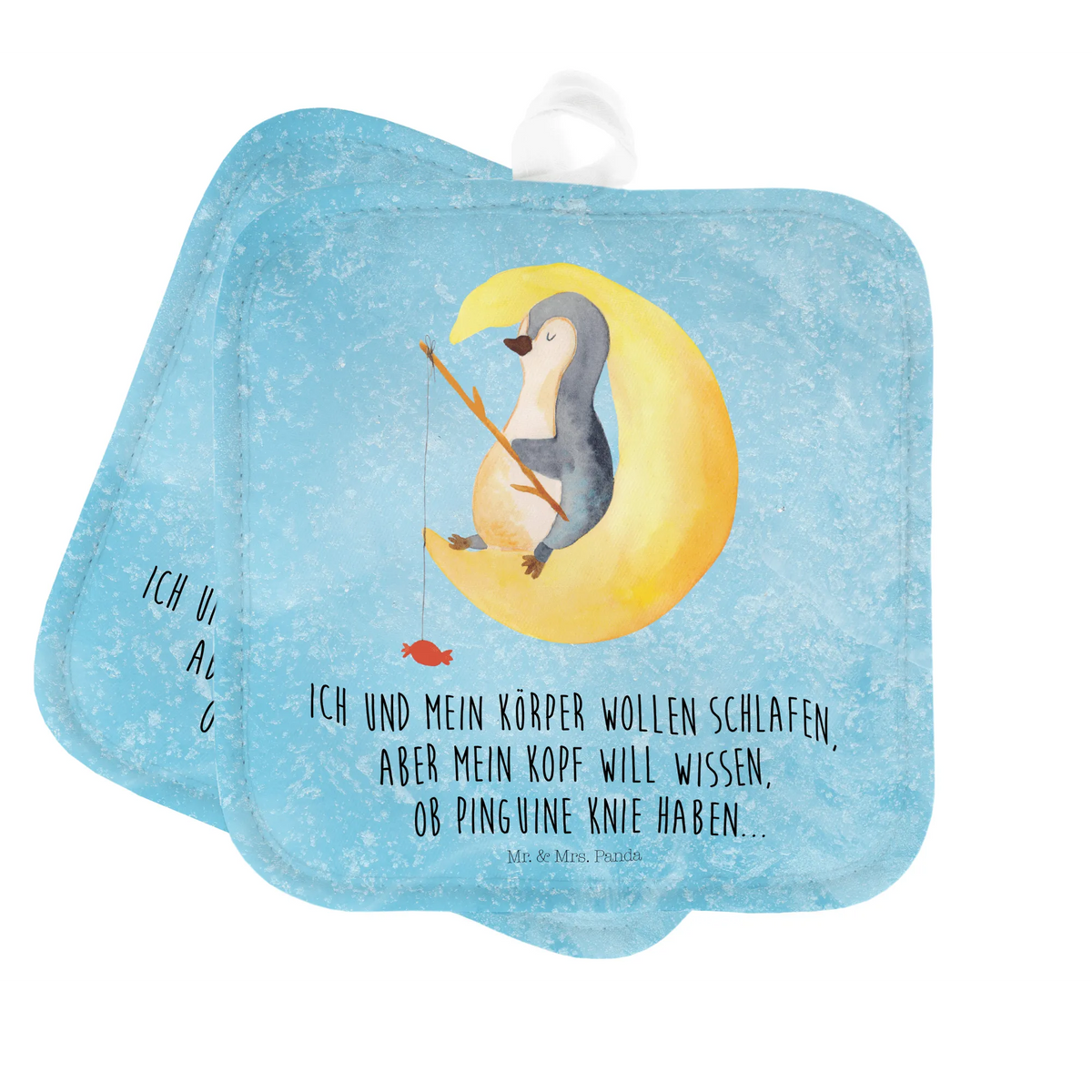 2er Set Topflappen  Pinguin Mond