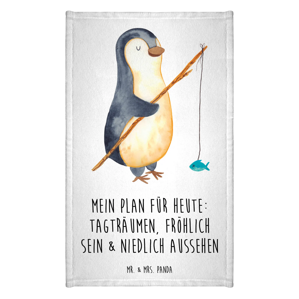 Gästehandtuch Pinguin Angler