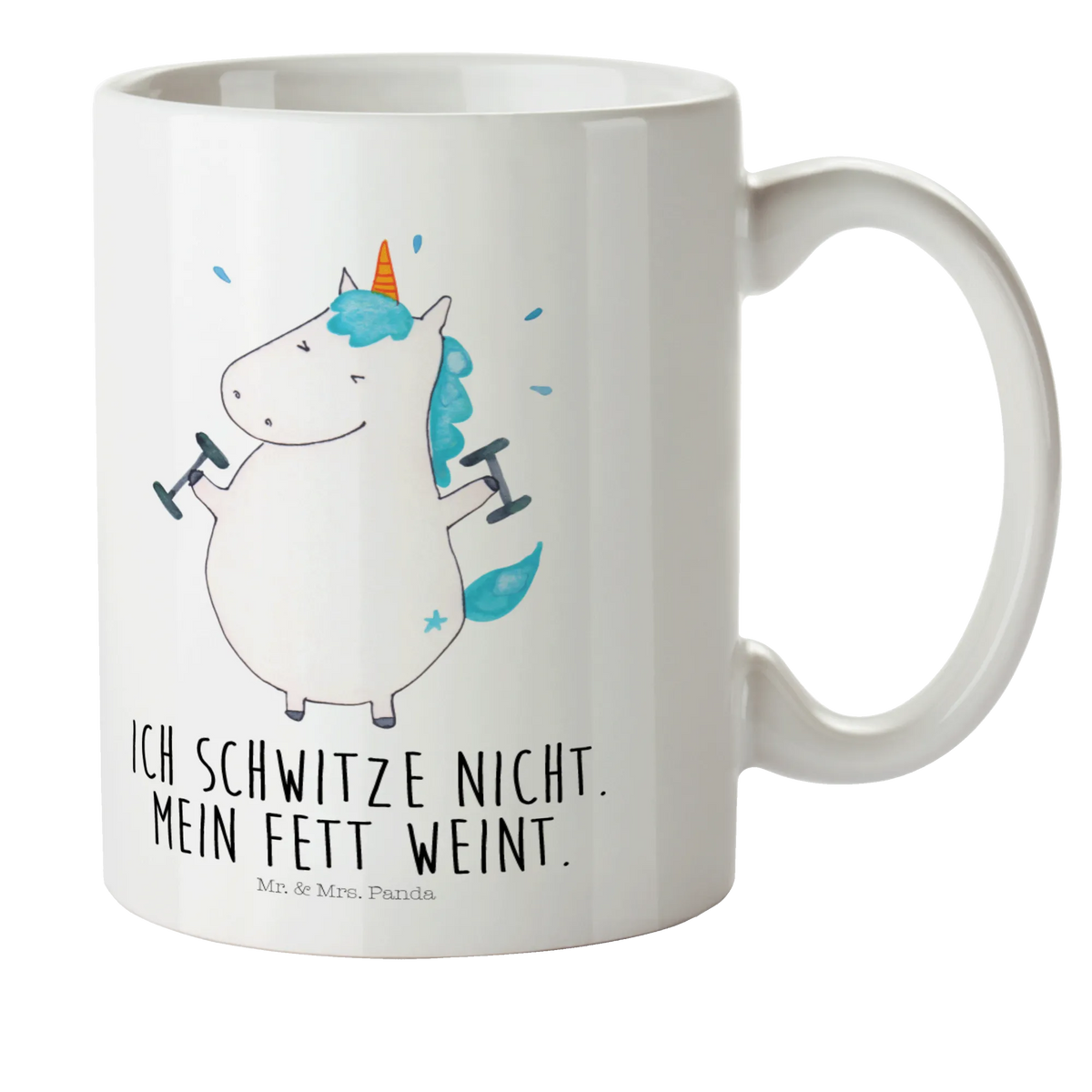 Kindertasse Einhorn Fitness
