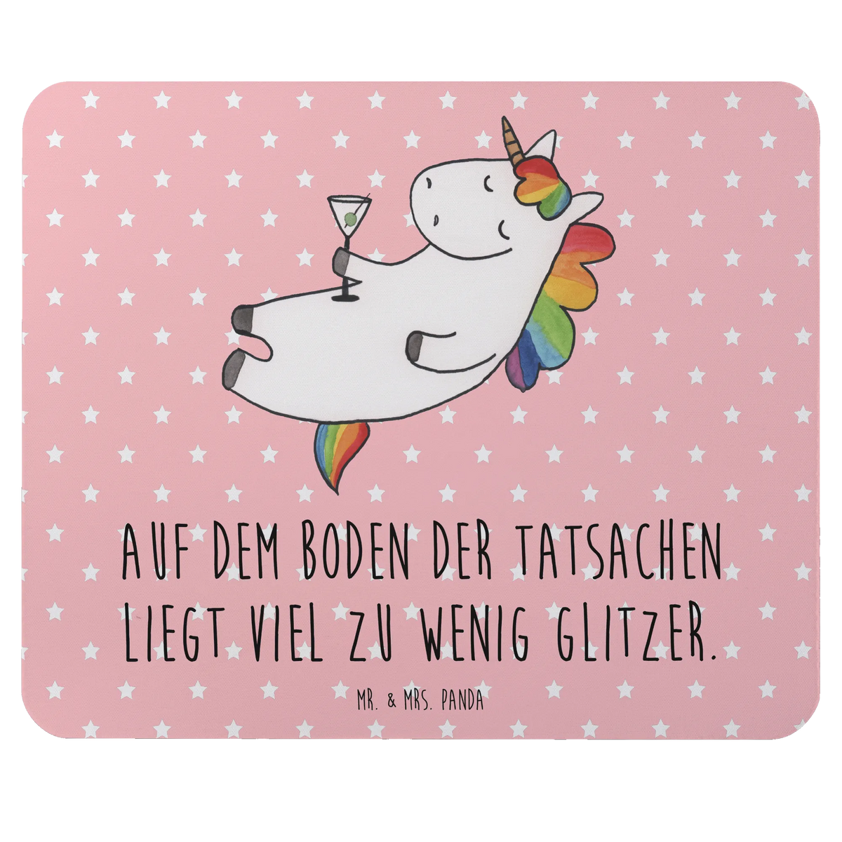 Mouse mat unicorn cocktail champagne, birthday, celebrating, fun, girlfriend gift, girlfriend present