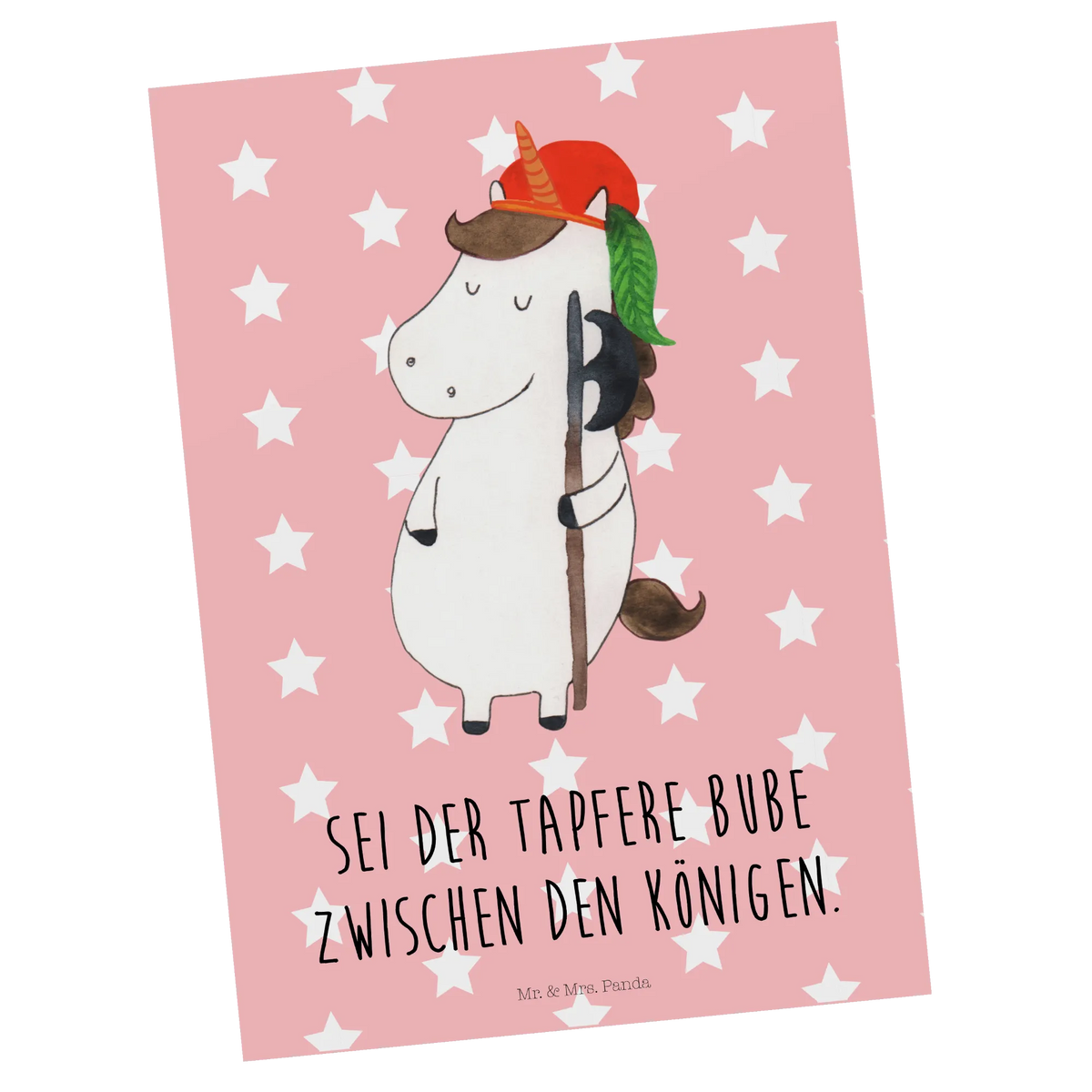Postkarte Einhorn Junge