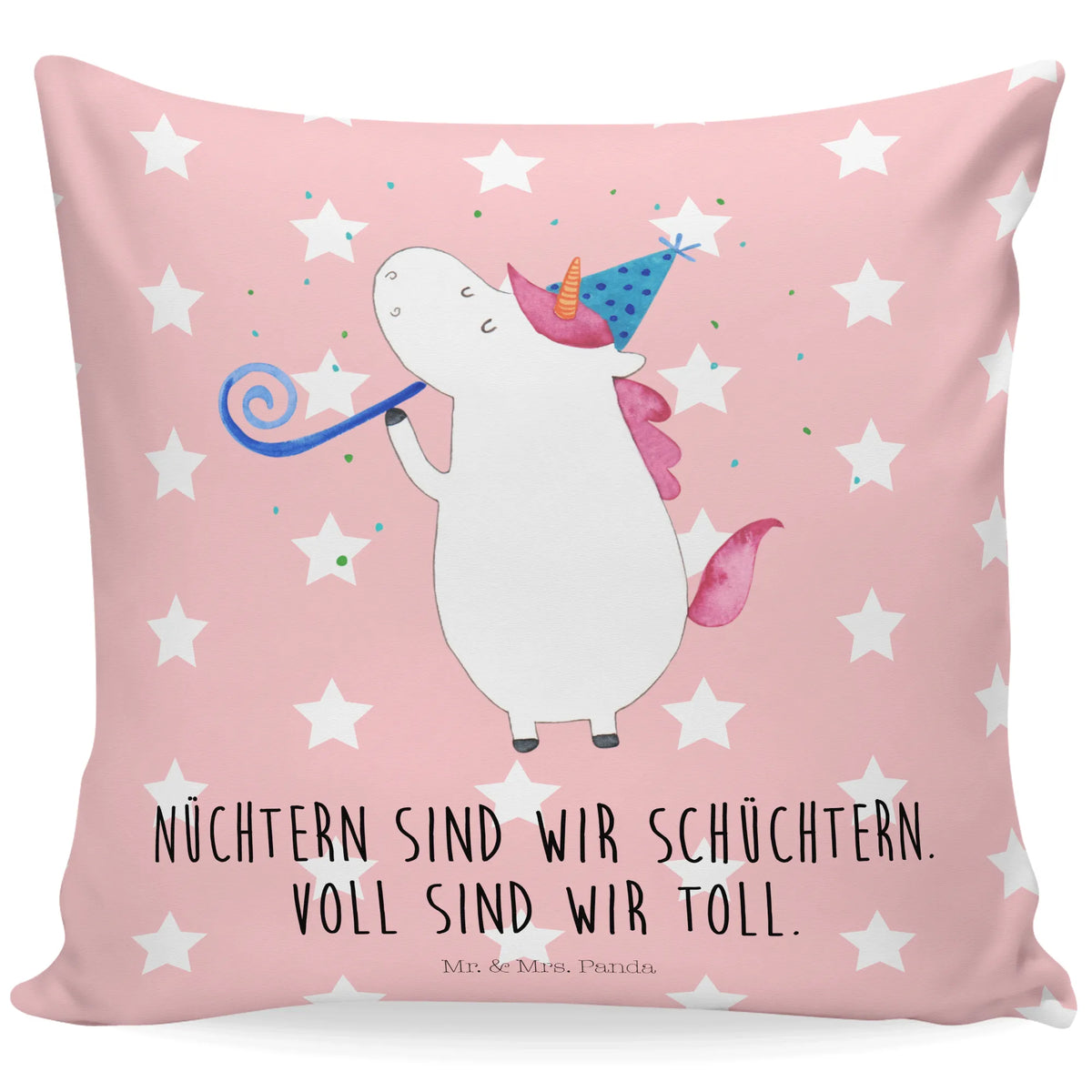 40x40 Kissen Einhorn Party