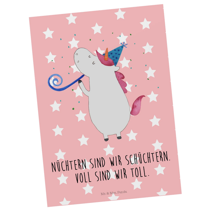 Postkarte Einhorn Party