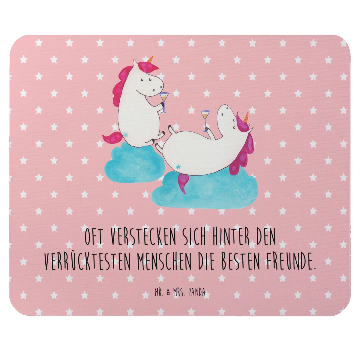 Mauspad Einhorn Sekt
