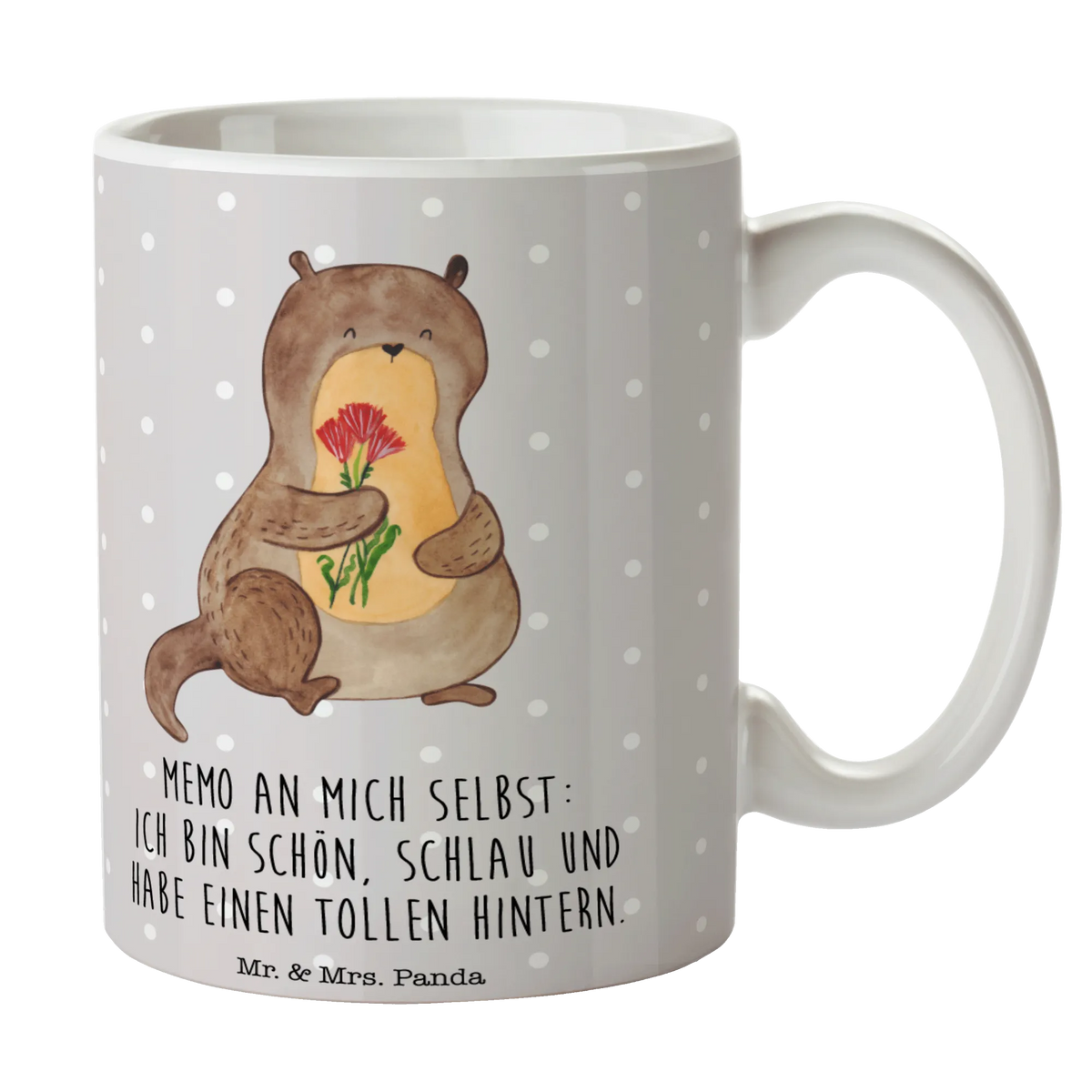 Kubek wydra bukiet kwiatów
