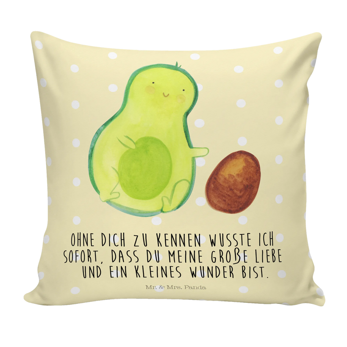40x40 Kissen Avocado Kern rollt