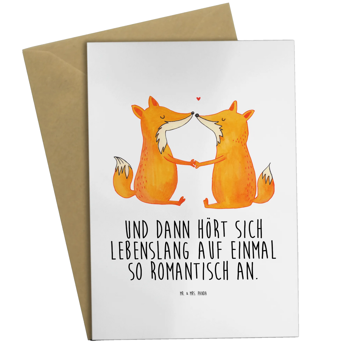 Greetings card foxes Love animal lover, foxes, forest wildlife, clever as a fox, husband, wife, boyfriend, couple, girlfriend, fiancée, marriage, proof of love, lovers
