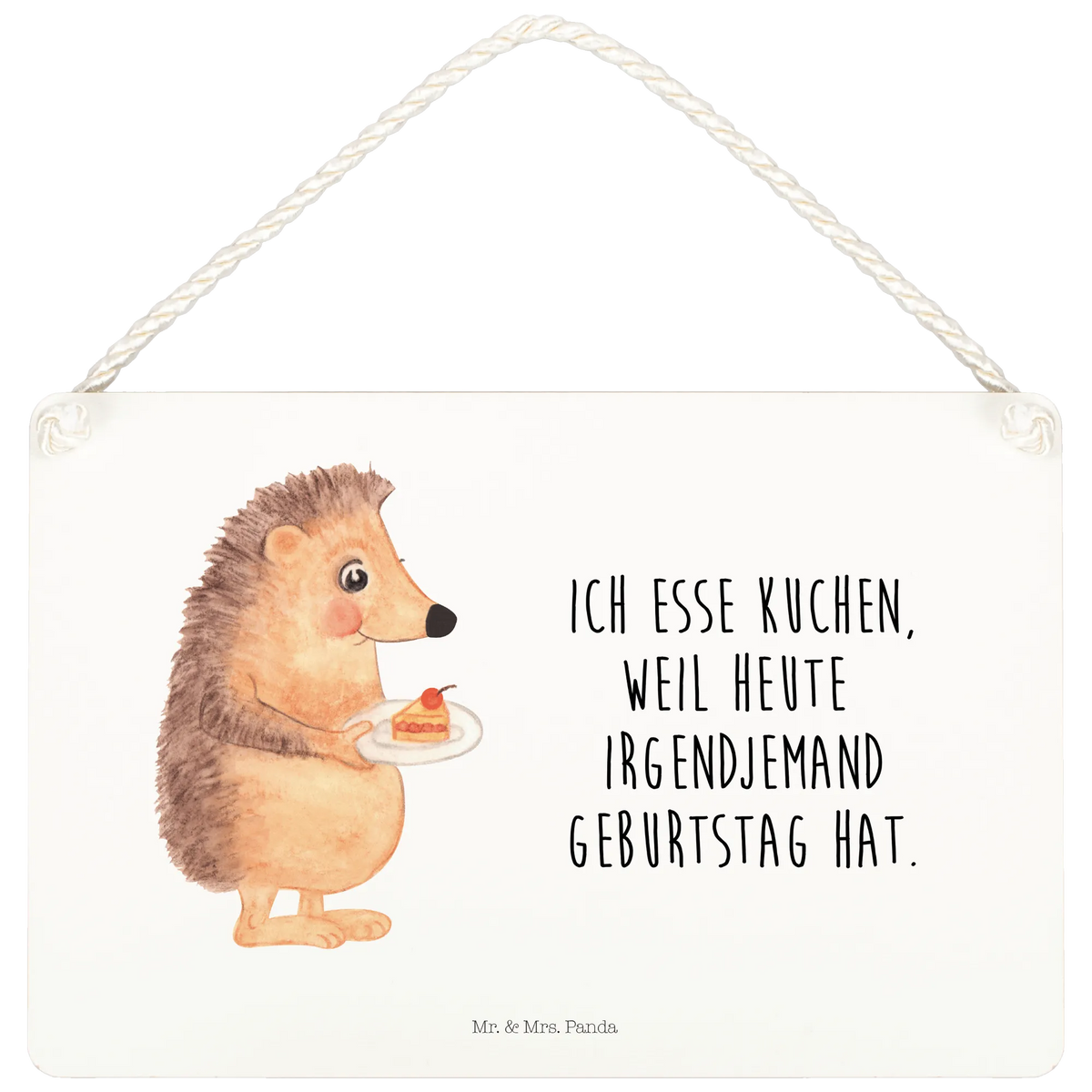 Deko Schild Igel Kuchenstück