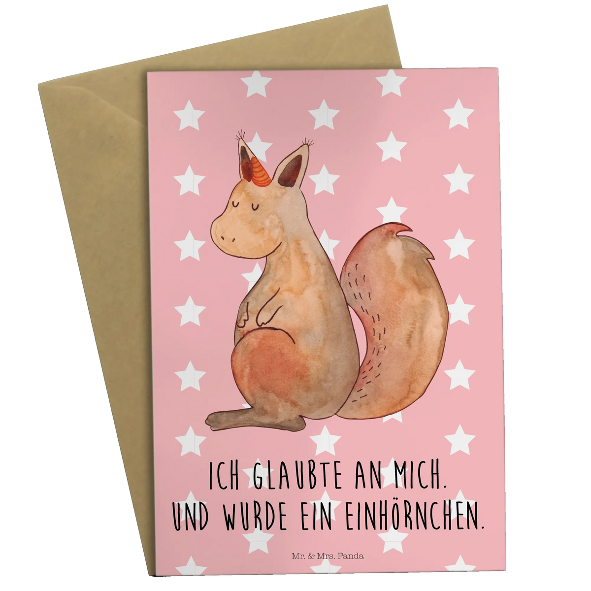 Grußkarte Einhorn Glauben