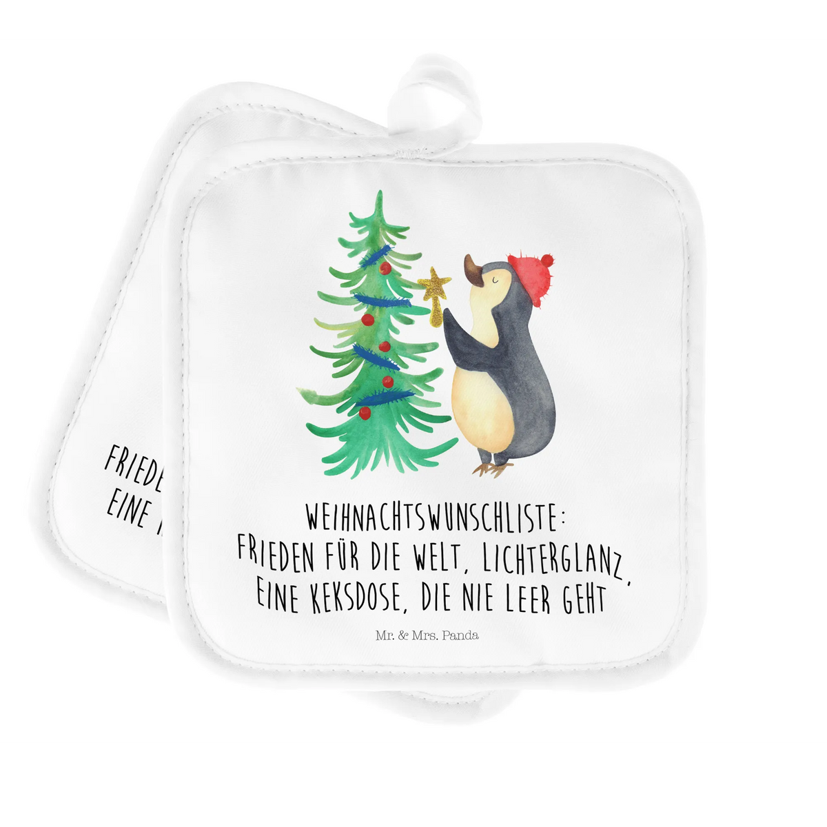 2er Set Topflappen  Pinguin Weihnachtsbaum Topfuntersetzer, 2er Set Topflappen, Zwei Topflappen, Topflappen, Topflappen Set, Ofenlappen, Topflappen im Doppelpack, Topflappen 2er Set, Doppel Topflappen, topfhalter, Topflappenset, Kochlappen, Weihnachten, Winter, Weihnachtsdeko, Nikolaus, Advent, Heiligabend, Wintermotiv, Pinguin