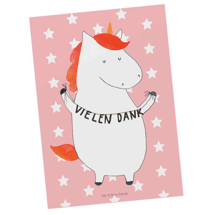 Postkarte Einhorn Dankeschön
