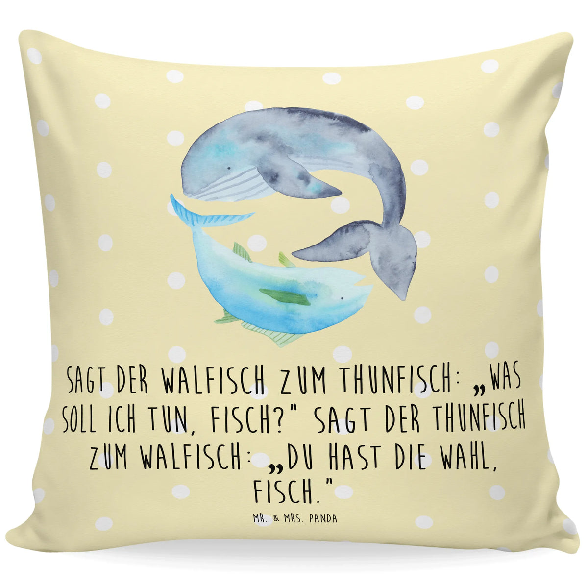 40x40 Kissen Walfisch Thunfisch