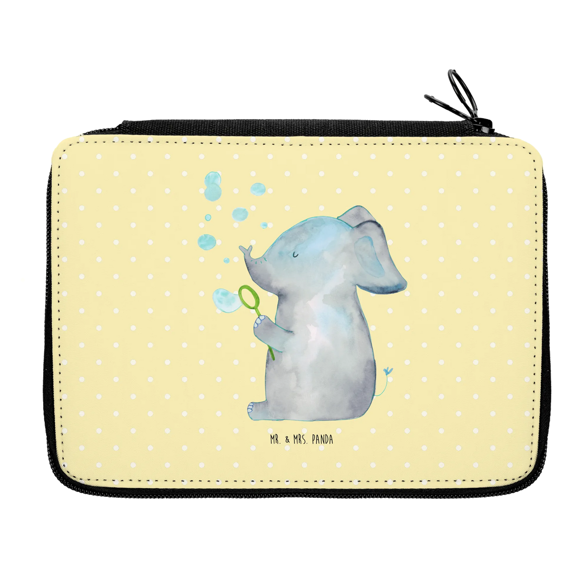 Leather folder elephant soap bubbles