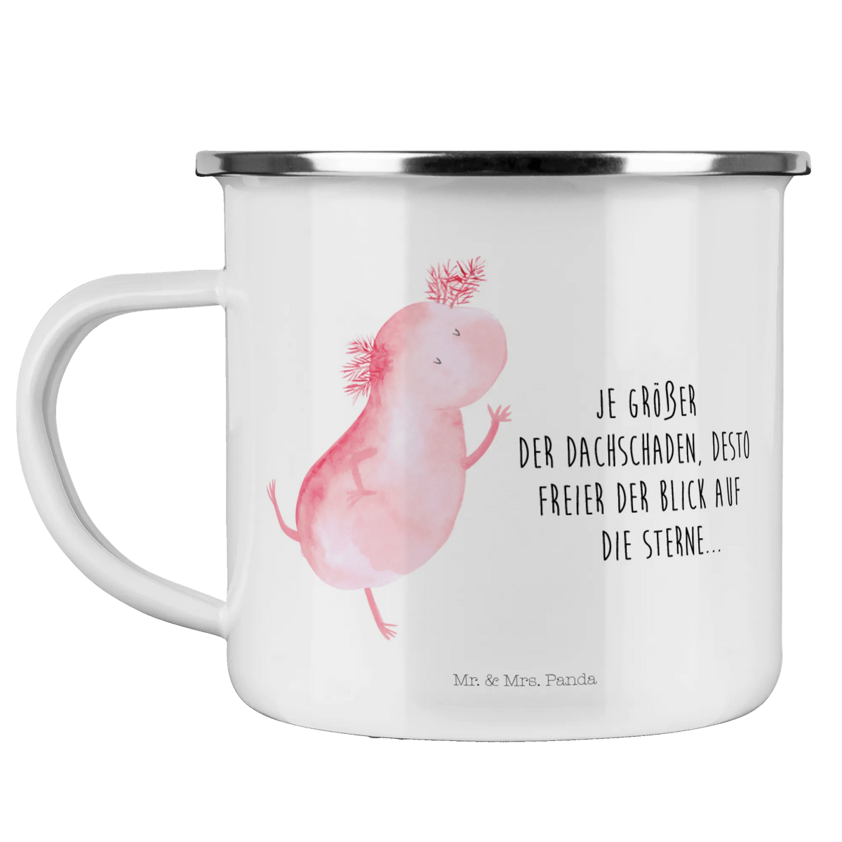 Camping Emaille Tasse Axolotl Tanzen Kaffeepott, wandertasse, Teetasse, Emailletasse, reisetasse, Motivtasse, Campingtasse, Pott, emaillebecher, outdoortasse, Outdoor Becher, blechbecher, Haferl, Campingbecher, metallbecher, Teebecher, Blechtasse, becher emaille, wanderbecher, Outdoor Tasse, Emaille Tasse, Emaille Becher, Tasse Emaille, Reisebecher, Molch, Axolotl, Dachschaden, Lurch, Freundin, Lurche, Schwanzlurch, Verrückt, Axolot, Sterne, Beste Freundin