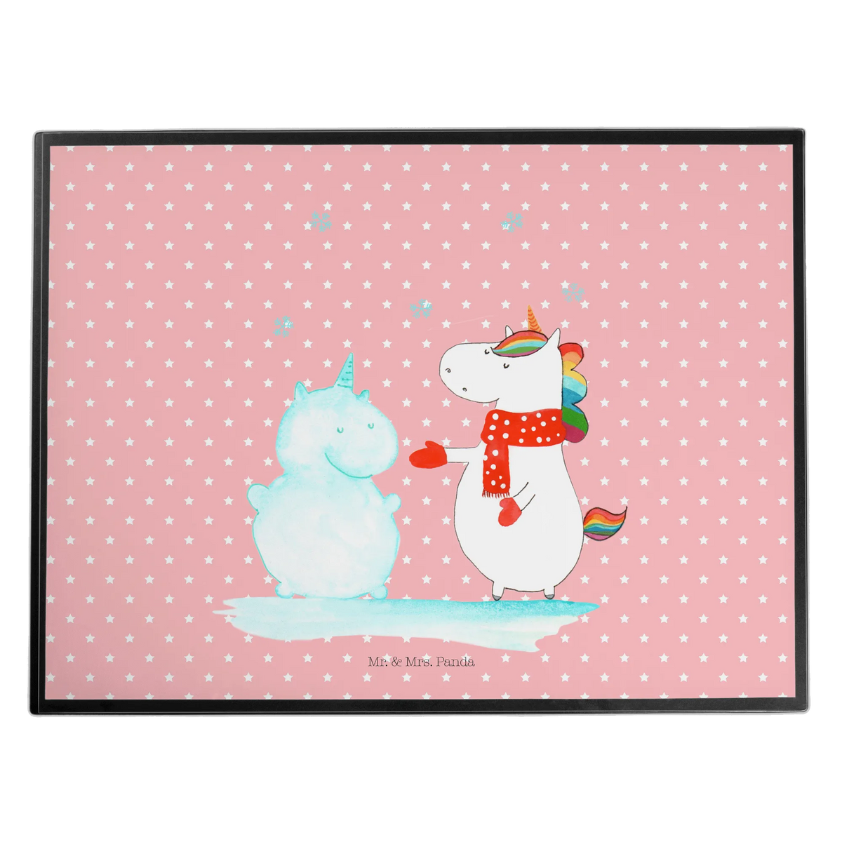 Schreibtischunterlage Einhorn Schneemann