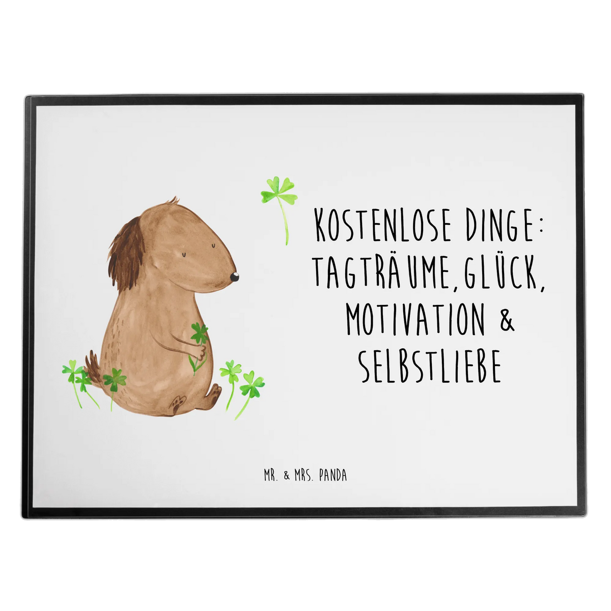 Schreibtischunterlage Hund Kleeblatt