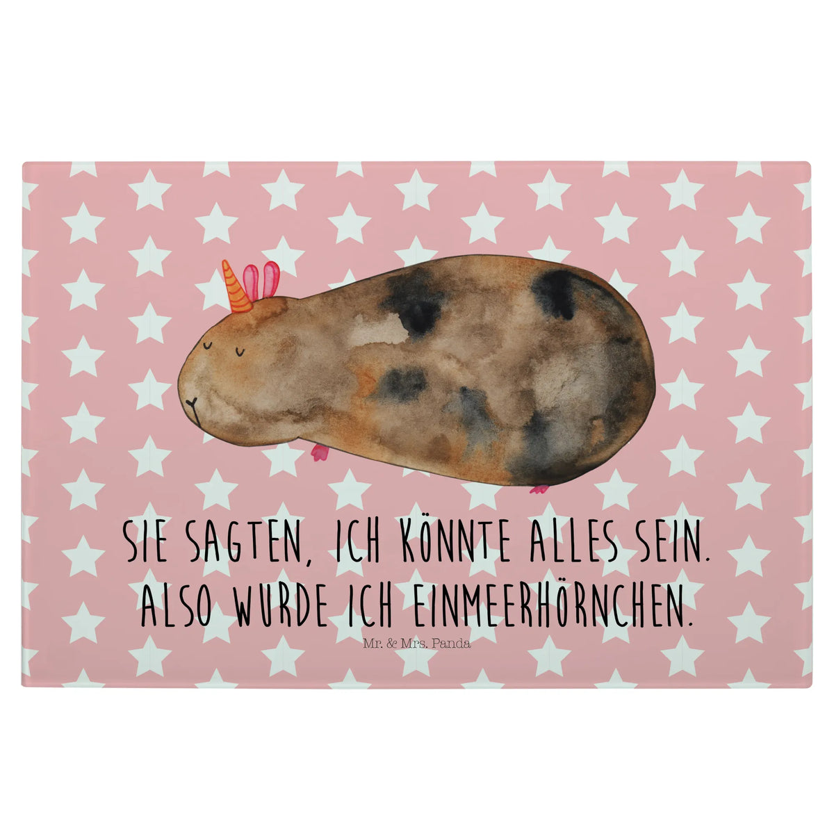 Glasschneidebrett Einhorn Meerschweinchen