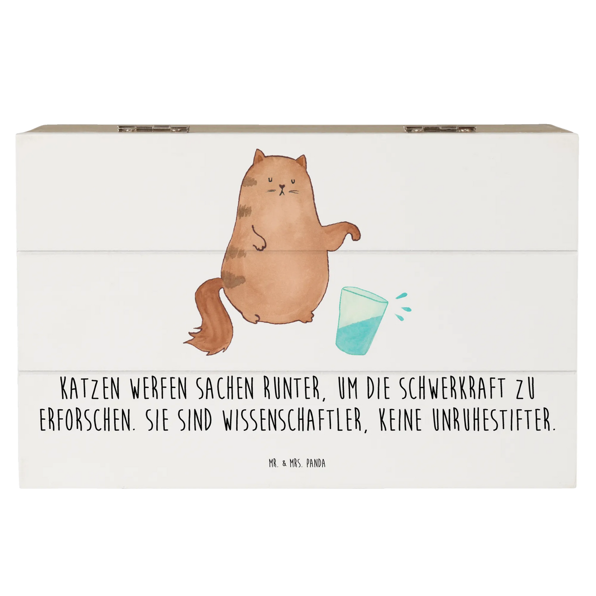 Skrzynia drewniana kot szklanka wody