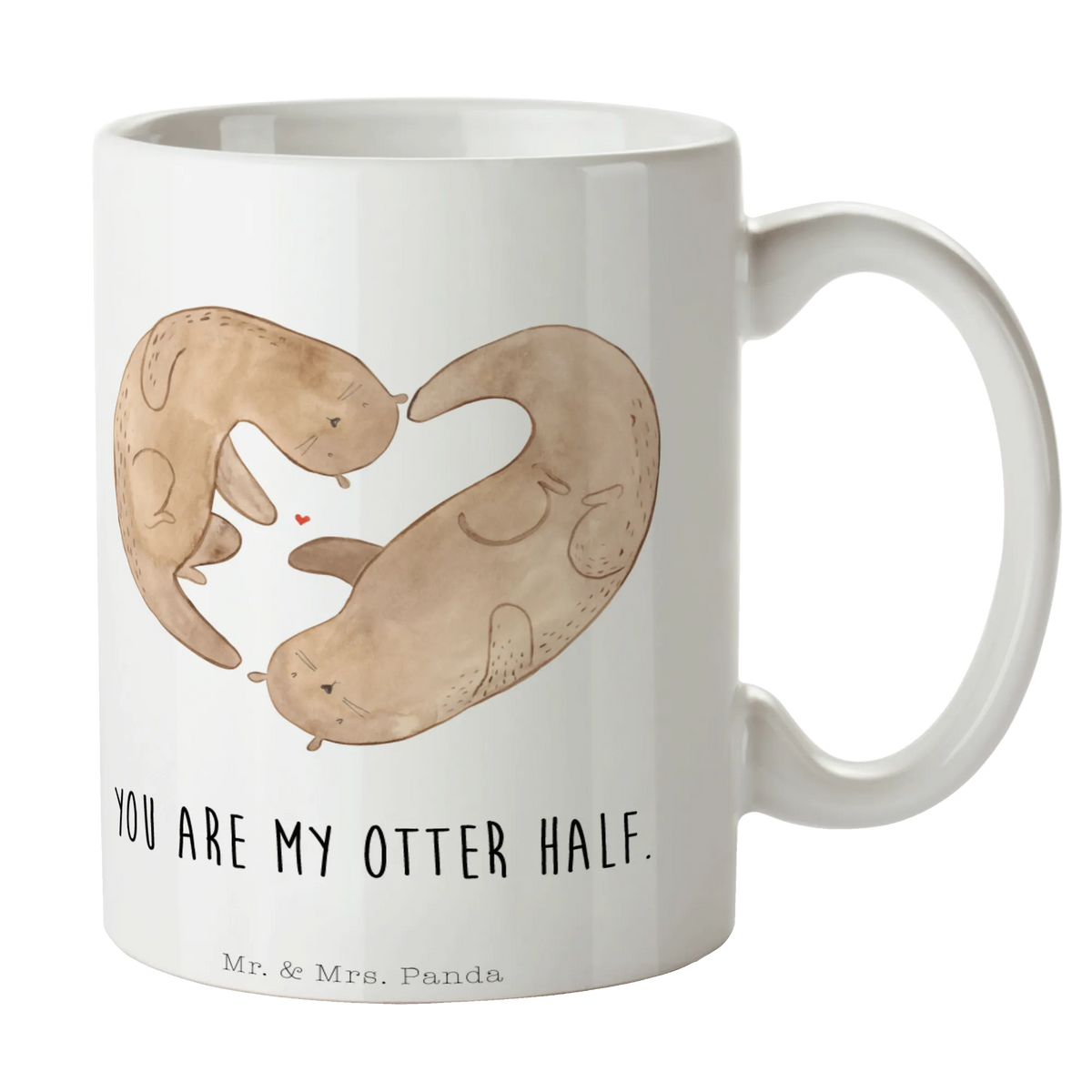 Mug otter Heart aquatic animal, gifts for people in love, baby otter, mammal, predator, animal lover, water, marten, otter gifts, water animal, sea otter, gift ideas for animal lovers, European otter, water mammal, animal, better half, life together, anniversary, love gift, heart, wedding day, proof of love