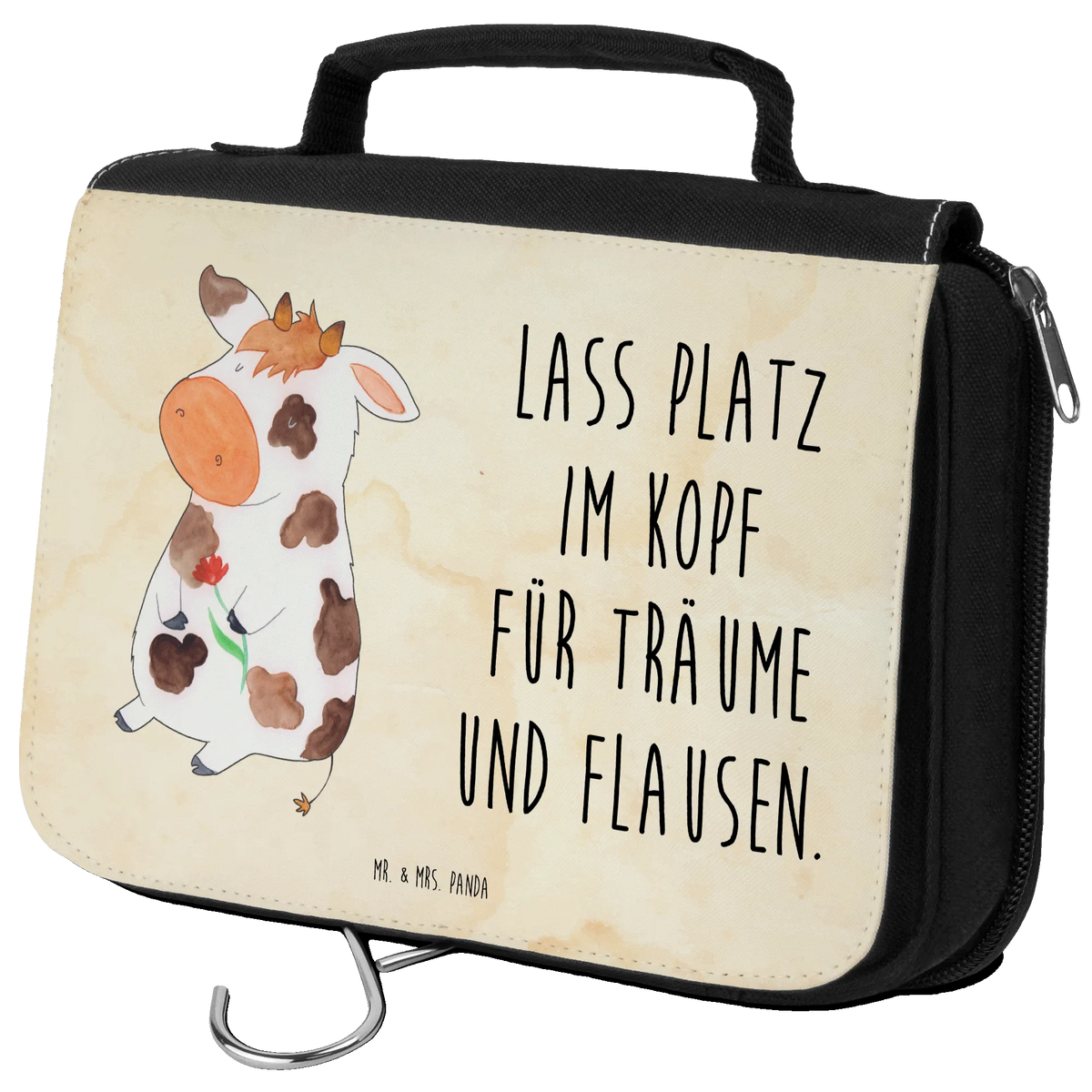 Kulturbeutel Kuh Kulturbeutel, kosmetiktäschchen, Schminktasche, Kosmetikbeutel, Reisebeutel, Necessaire, badtasche, beautycase, Make-Up Tasche, kulturtäschchen, hygienebeutel, hygienetasche, Schminkbeutel, Kulturtasche, duschbeutel, Reise-Kulturtasche, Toilettentasche, Kosmetiktasche, beauty case, Waschbeutel, Waschtasche, Bauernhof, Hoftiere, Landwirt, Landwirtin, Flausen, Milch, Hof, Magie, Milchkuh, Motivtion, Träume, Kuh, Kühe, Spruch