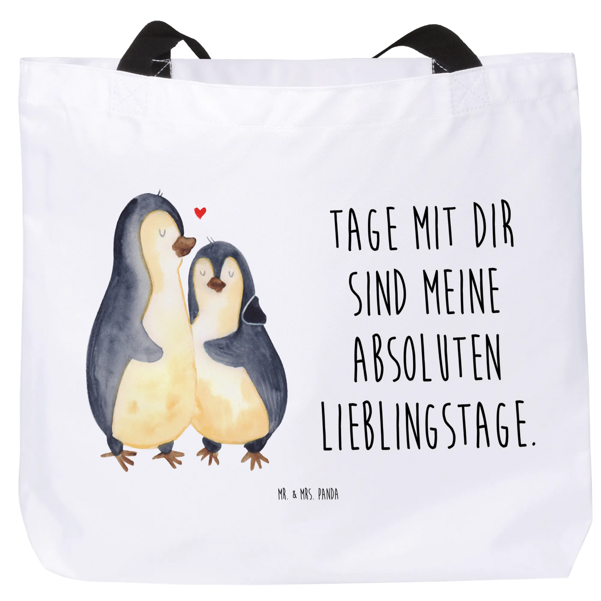 Shopper Penguin embrace North Pole, Penguins, love gift, anniversary, wedding, wedding gift, lovers, wedding day, proof of love