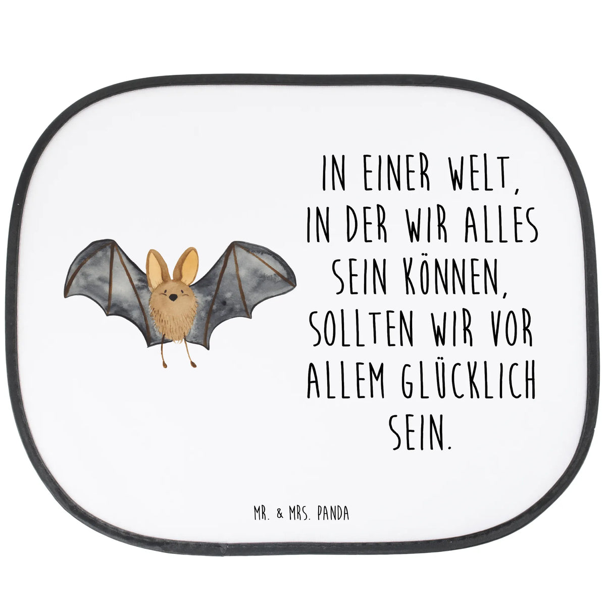 Car sun shade bat wing gift ideas, gifts, animal lover, special gifts, good mood, funny sayings, hand drawn, cute animal motives, cute, small animals, card