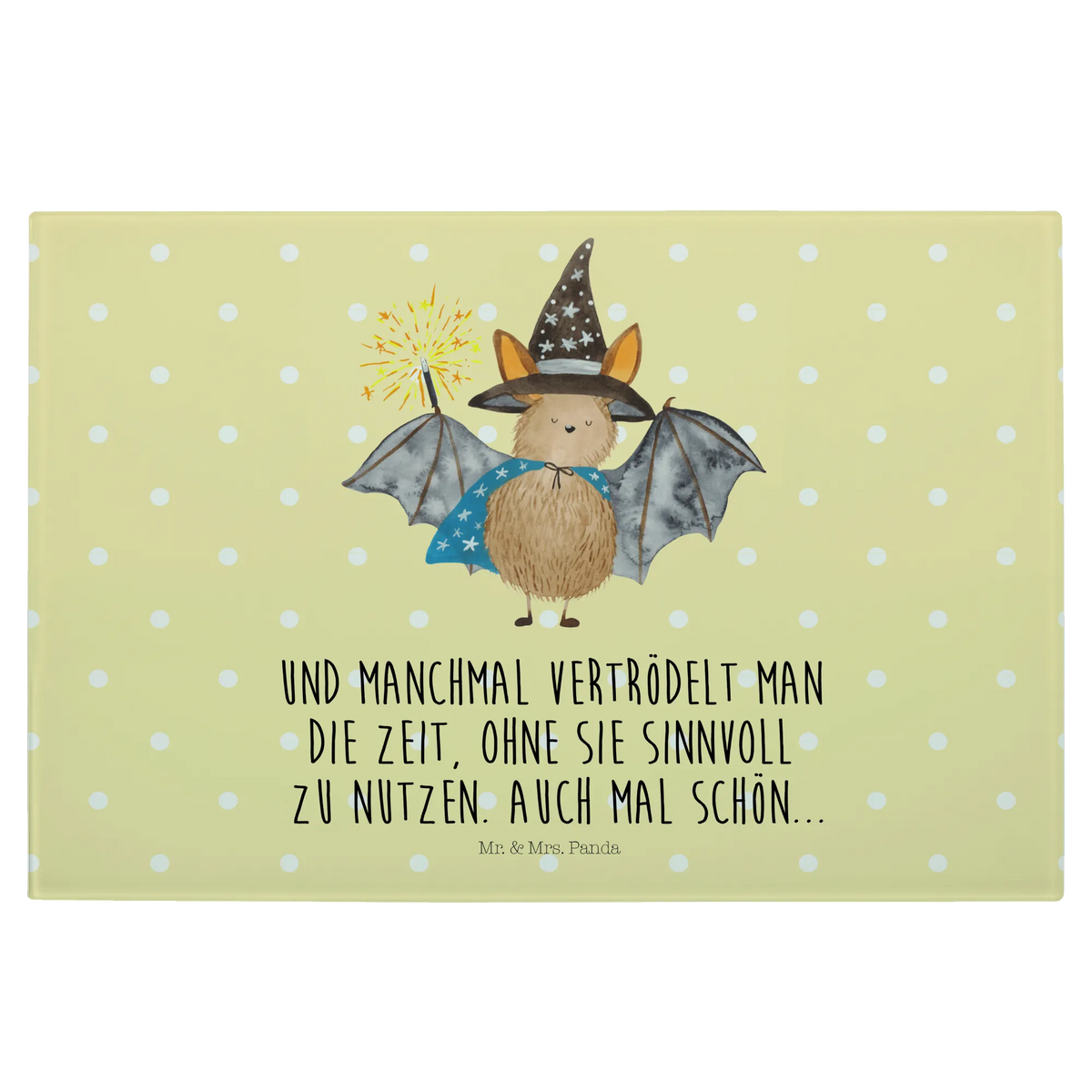 Glasschneidebrett Fledermaus Zauberer