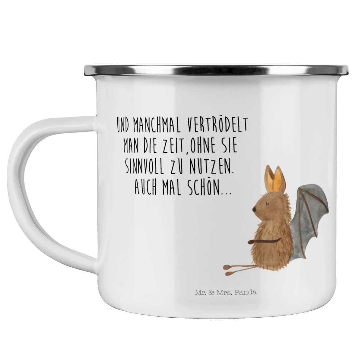 Camping Emaille Tasse Fledermaus Sitzen Reisebecher, Campingbecher, wandertasse, Emaille Becher, Tasse Emaille, Emailletasse, Emaille Tasse, Campingtasse, outdoortasse, wanderbecher, Teebecher, becher emaille, Pott, Blechtasse, reisetasse, Outdoor Becher, Outdoor Tasse, Kaffeepott, Haferl, blechbecher, emaillebecher, Motivtasse, metallbecher, Teetasse, Tiere, Tiermotive, Gute Laune, Lustige Sprüche, Fledermäuse, Fledermaus, Entspannen, Motivation