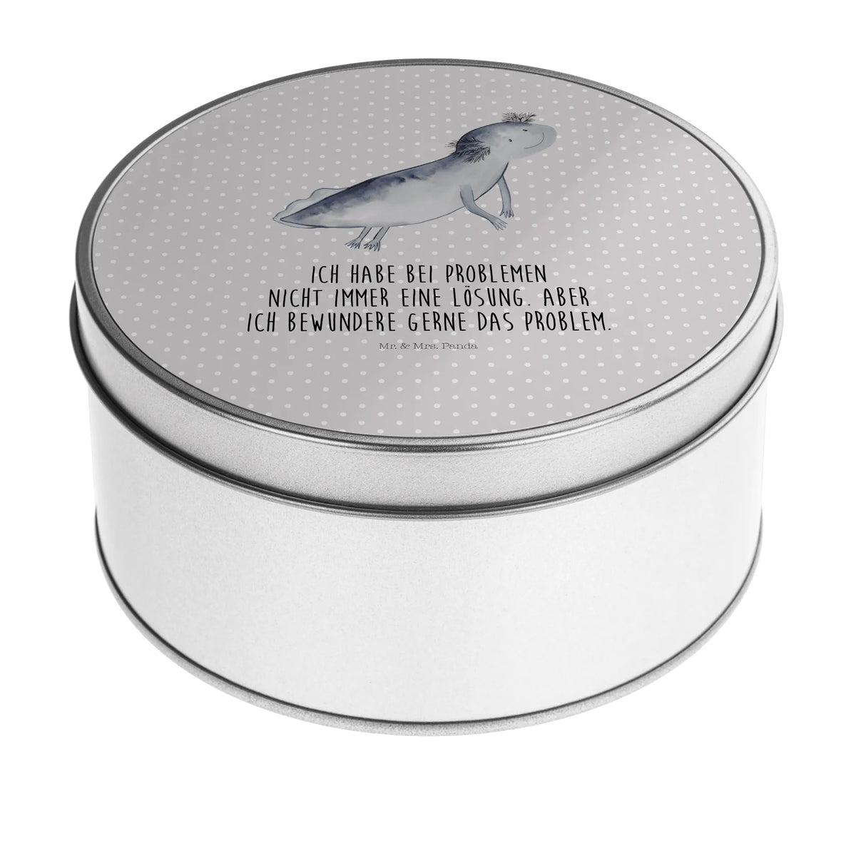 Round tin axolotl To swim