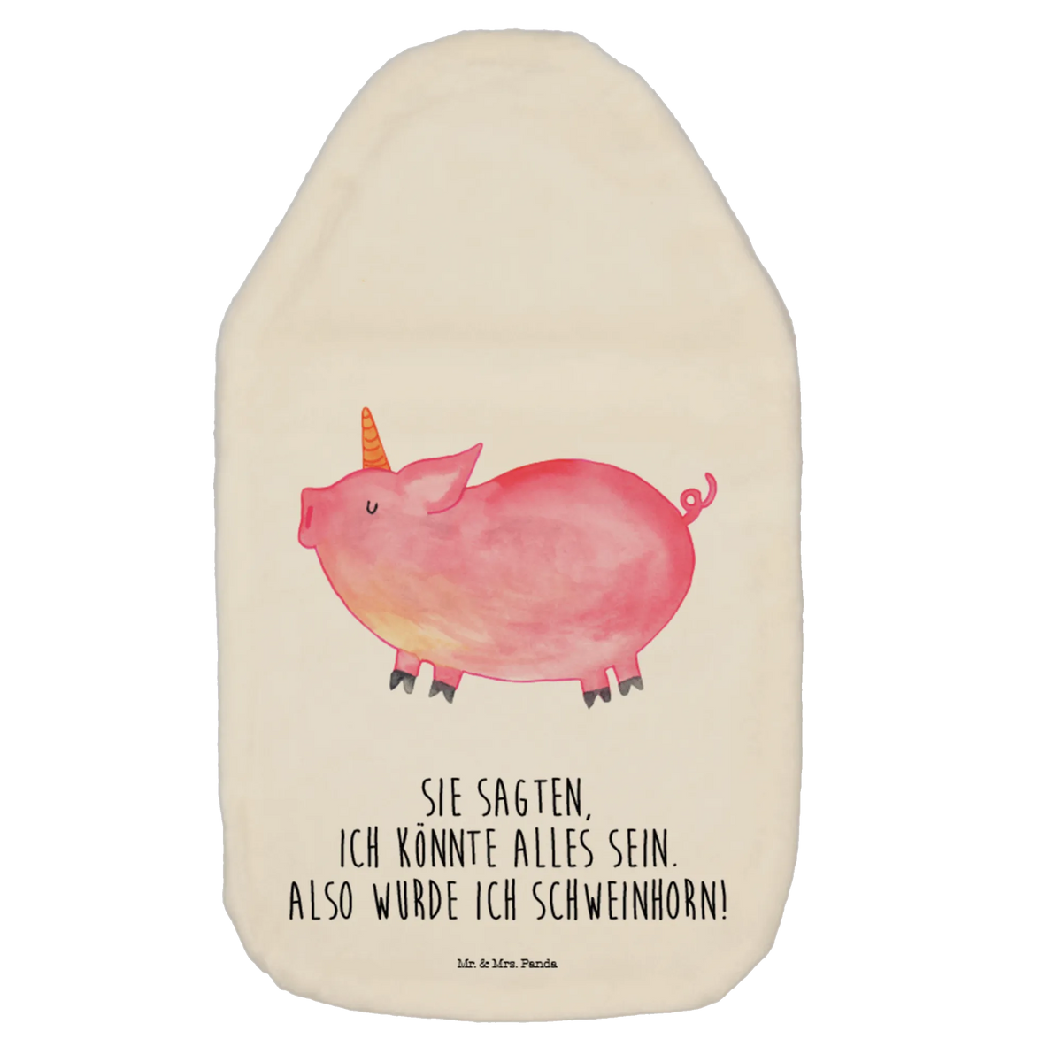 Wärmflasche Einhorn Schwein
