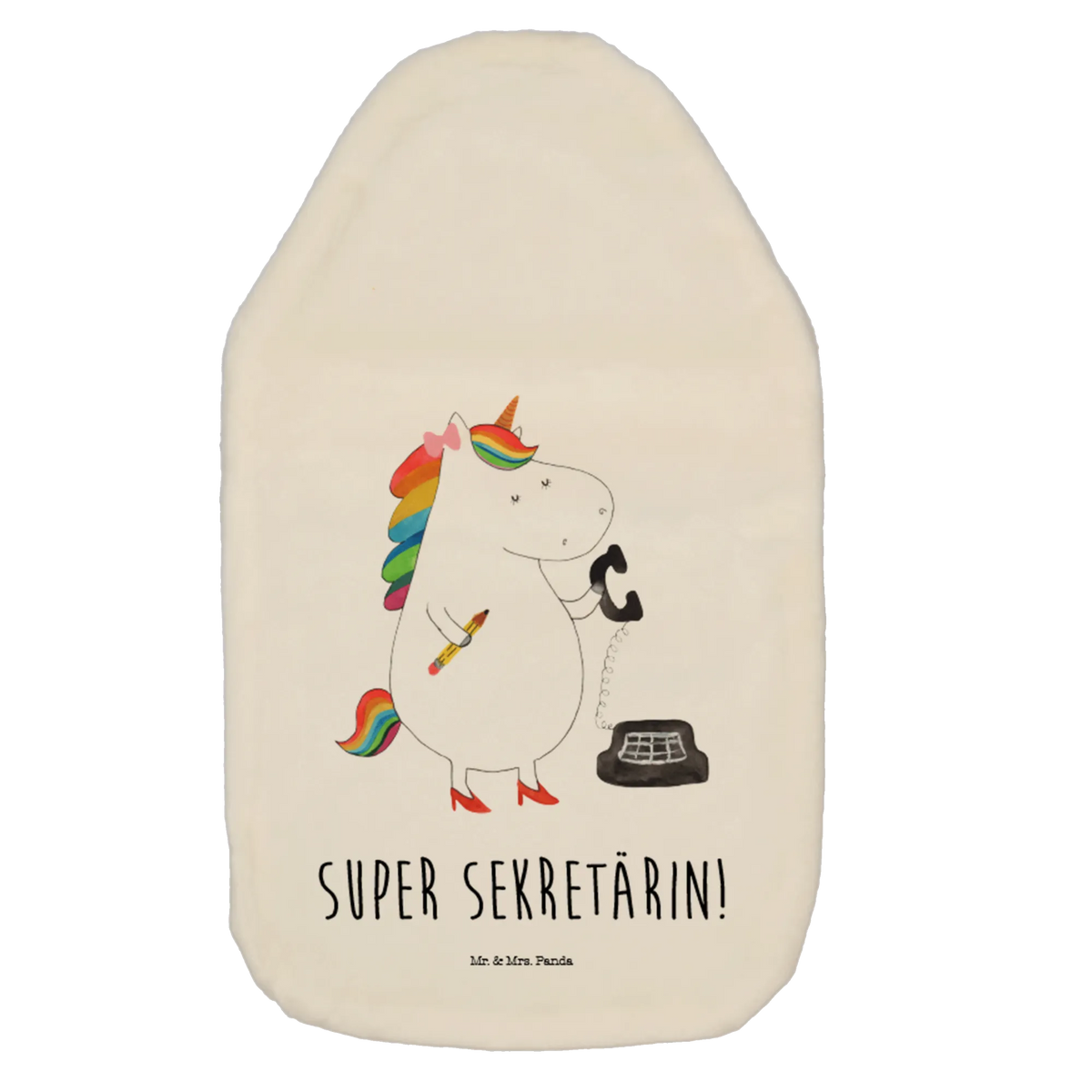 Wärmflasche Einhorn Sekretärin