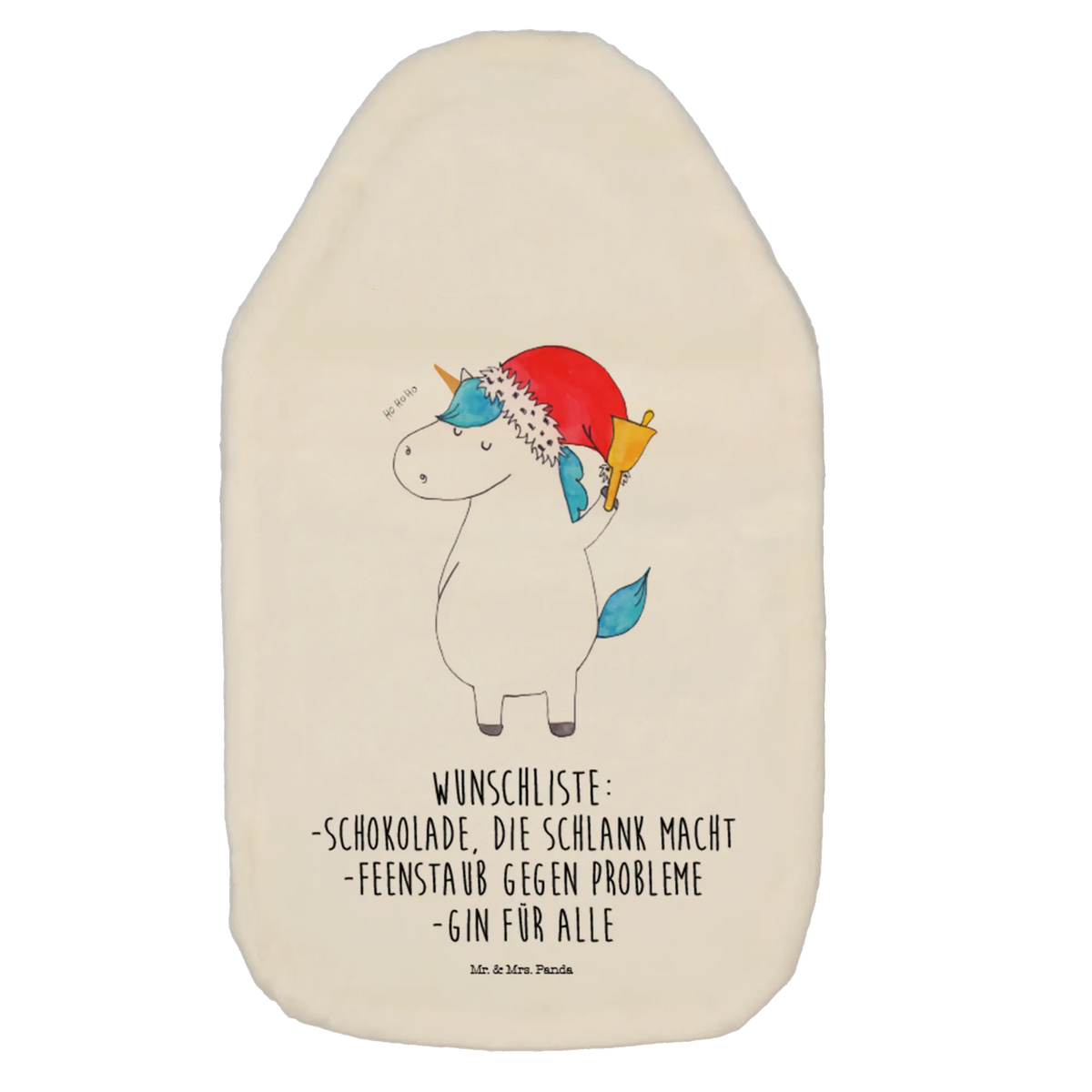 Wärmflasche Einhorn Weihnachtsmann