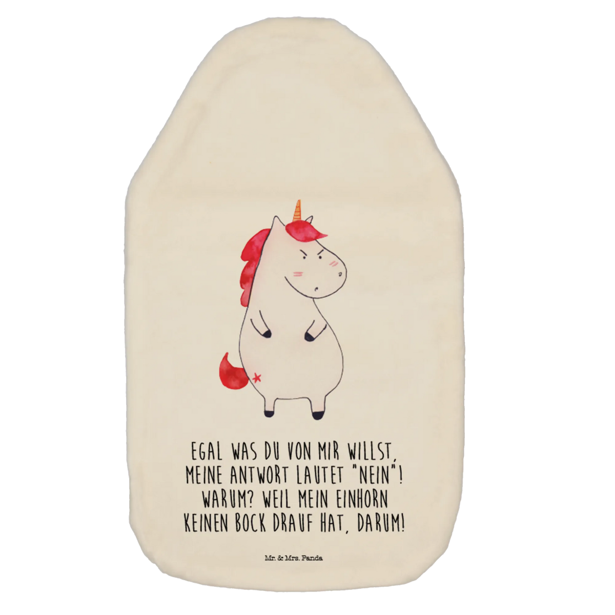 Wärmflasche Einhorn Wut