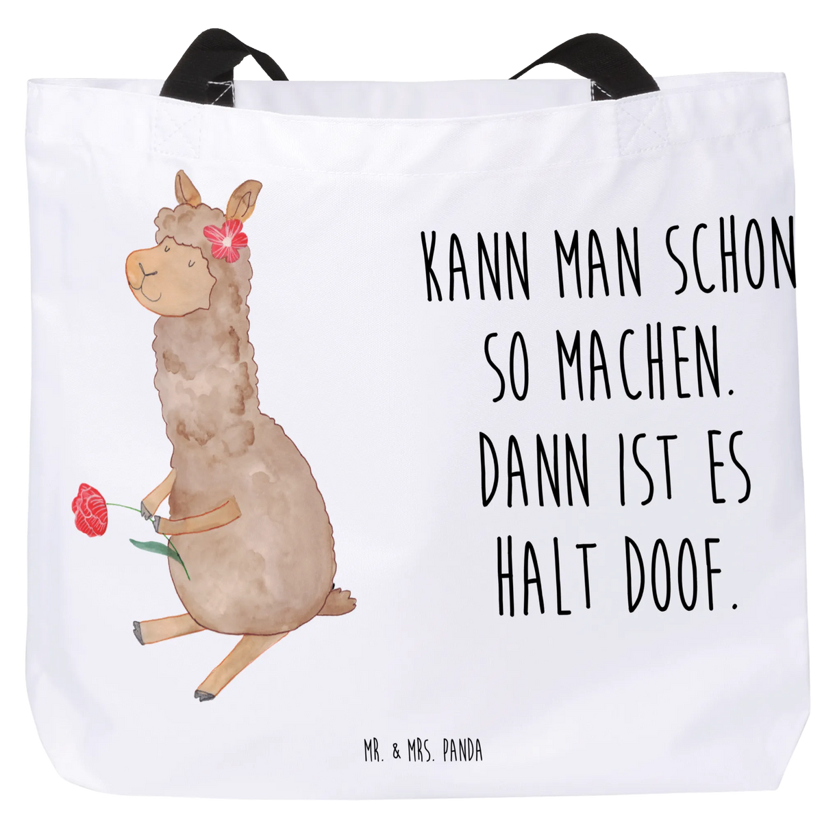 Shopper Alpaka Blume Stofftasche, Stoffbeutel, Reisetasche, Alltagstasche, Schulbeutel, Statement-Tasche, Tragebeutel, Unitasche, studententasche, Pandatasche, Tote Bag, Tasche, Strandtasche, Shopper Tasche, Schultasche, Büchertasche, Einkaufstasche, XXL Tasche, Henkeltasche, Urlaubstasche, Laptoptasche, Freizeittasche, XL Tasche, Tragetasche, Beutel, City-Shopper, Lama, Alpaka, Alpaka Geschenk, Alpaka Zitat, Alpaka Spruch, Motiv Alpaka, Lamas, Blume, Alpaka Dekor, Alpaka Dekoration, Alpaka Witz