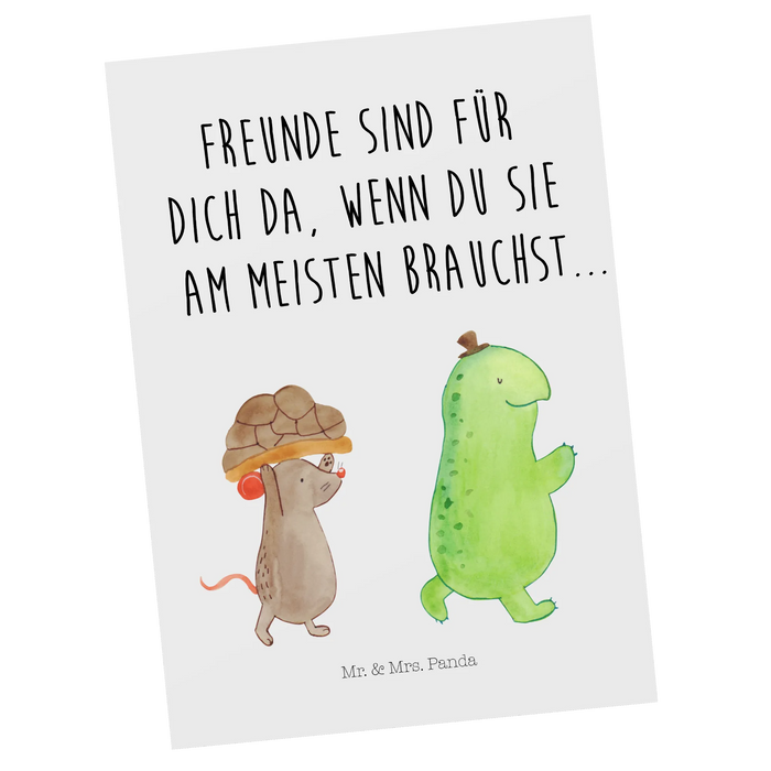 Postkarte Schildkröte Maus