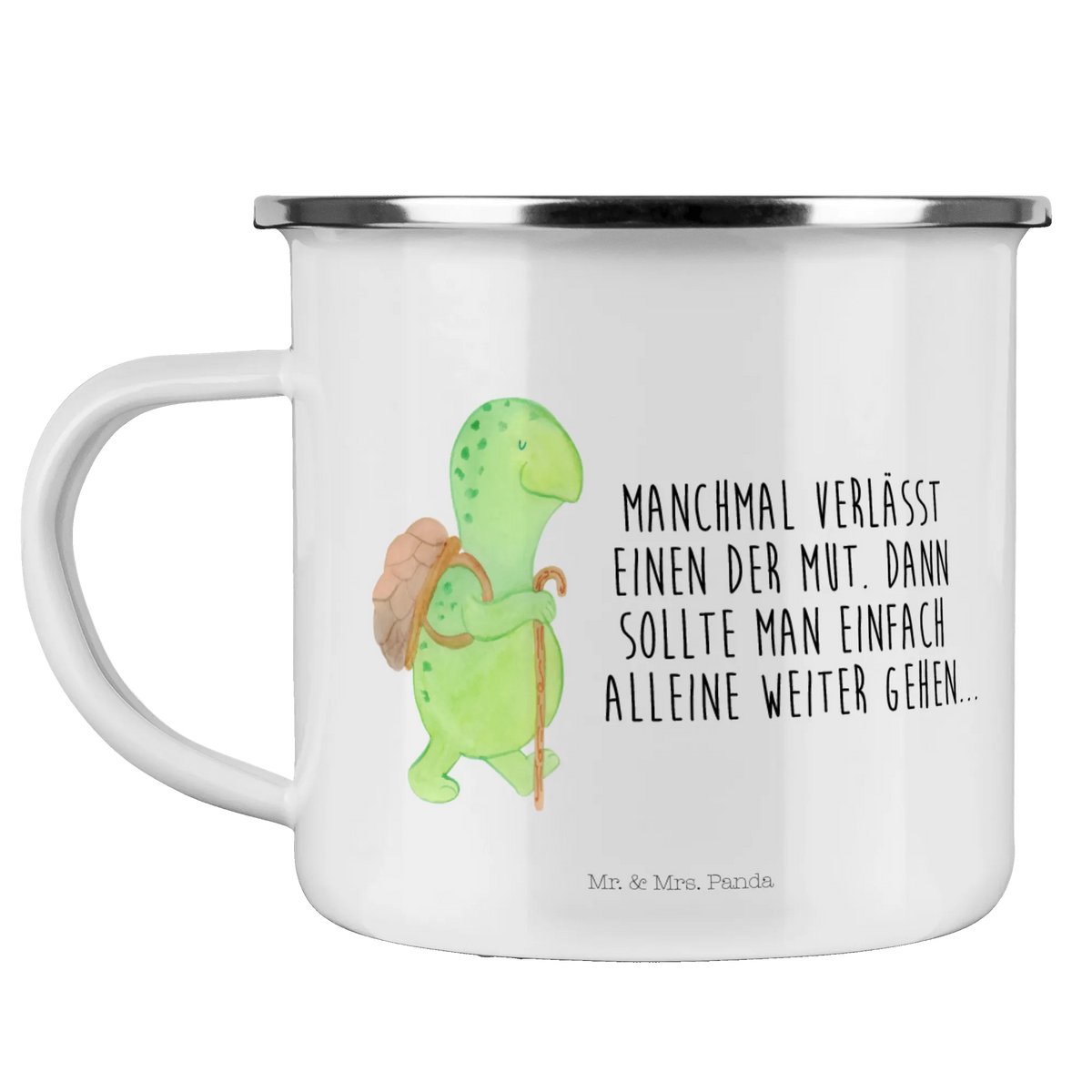 Enamel camping mug tortoise walker emaillebecher, metallbecher, Teetasse, Pott, Motivtasse, Blechtasse, Emailletasse, Reisebecher, Outdoor Tasse, Outdoor Becher, Tasse Emaille, wanderbecher, becher emaille, outdoortasse, blechbecher, wandertasse, Kaffeepott, Campingbecher, Campingtasse, Emaille Tasse, Teebecher, reisetasse, Emaille Becher, Haferl, Schildkröte, Motivation, Motivationsspruch, Schildkröten, Motivationssprüche, Neuanfang