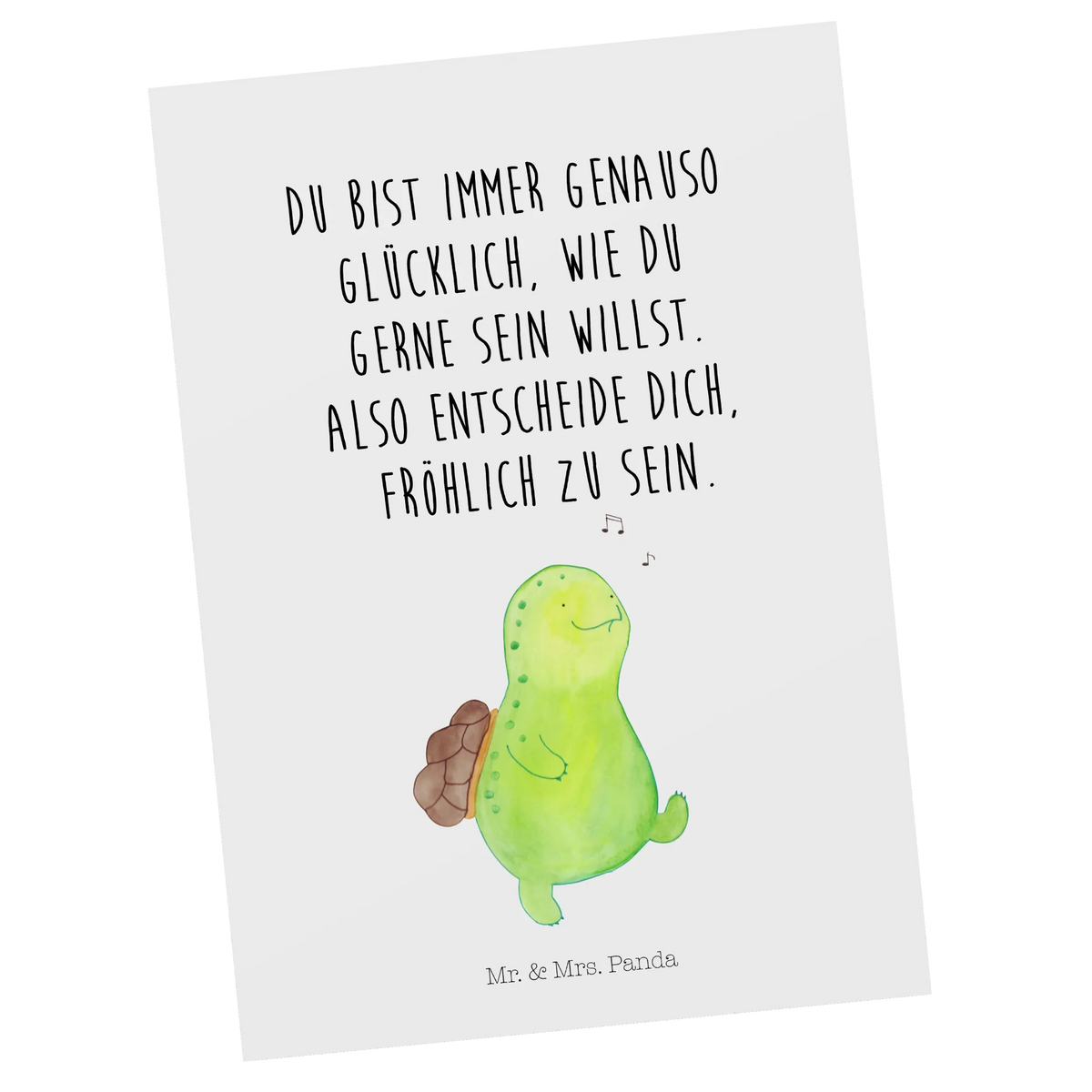 Postcard tortoise Pipes sister or daughter, gift, gift ideas, reptile, illustrated, tortoise, cute, ancient creature, sweet, birthday gift, turtle gift items, best friend, funny turtle gifts, turtle lover, pet turtles, separation, turtles, new beginning, joy of life