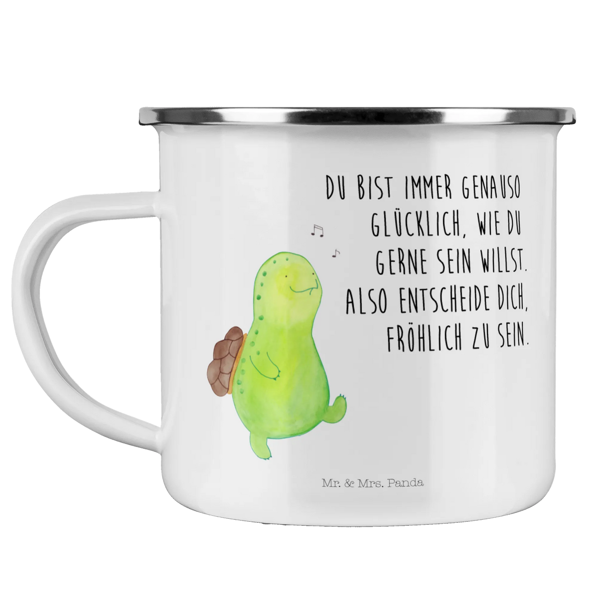 Enamel camping mug tortoise Pipes gift, gift ideas, cute, illustrated, tortoise, reptile, ancient creature, sweet, birthday gift, turtle gift items, funny turtle gifts, pet turtles, best friend, sister or daughter, turtle lover, joy of life, separation, turtles, new beginning